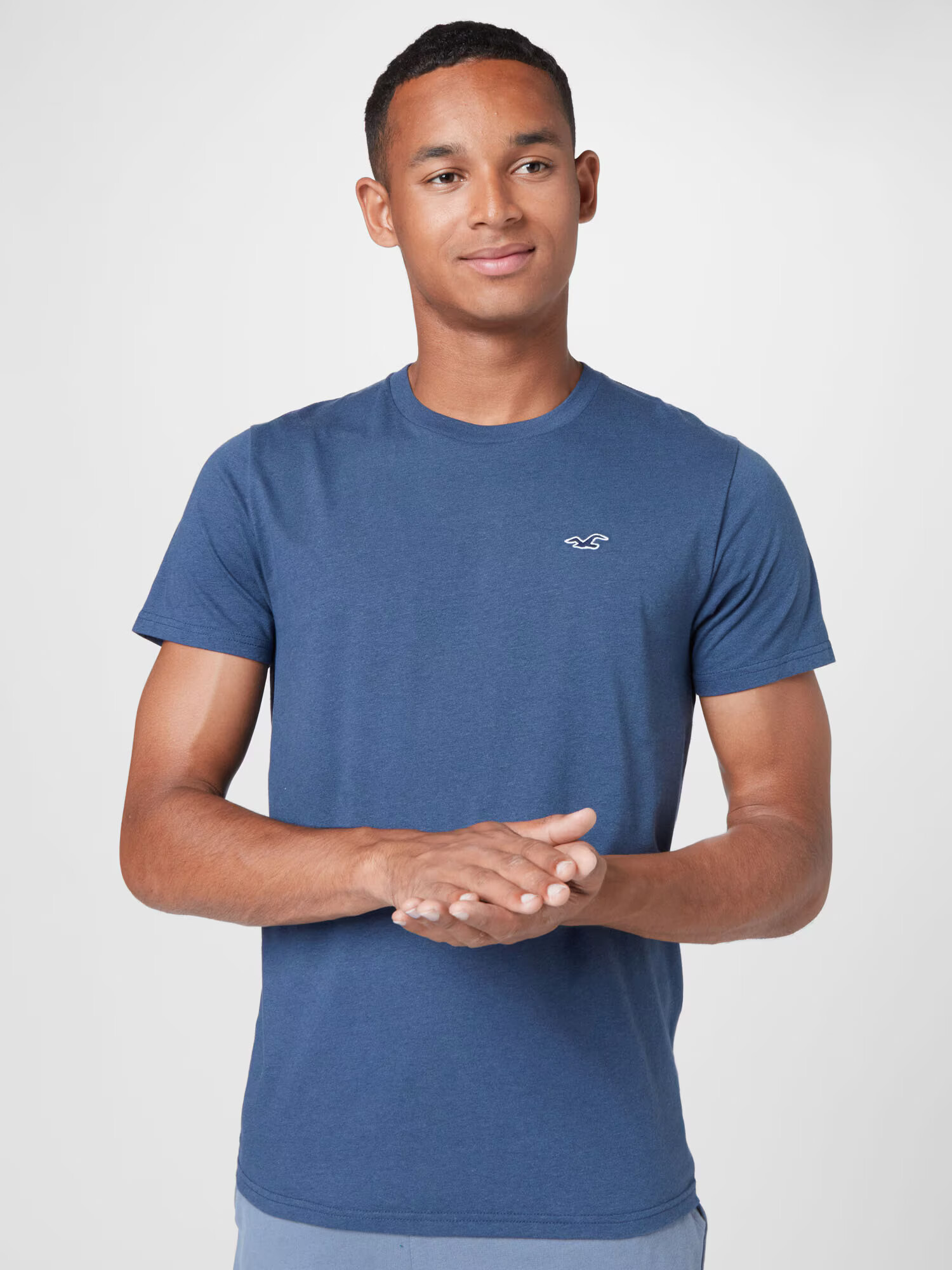 HOLLISTER Tricou albastru fumuriu - Pled.ro