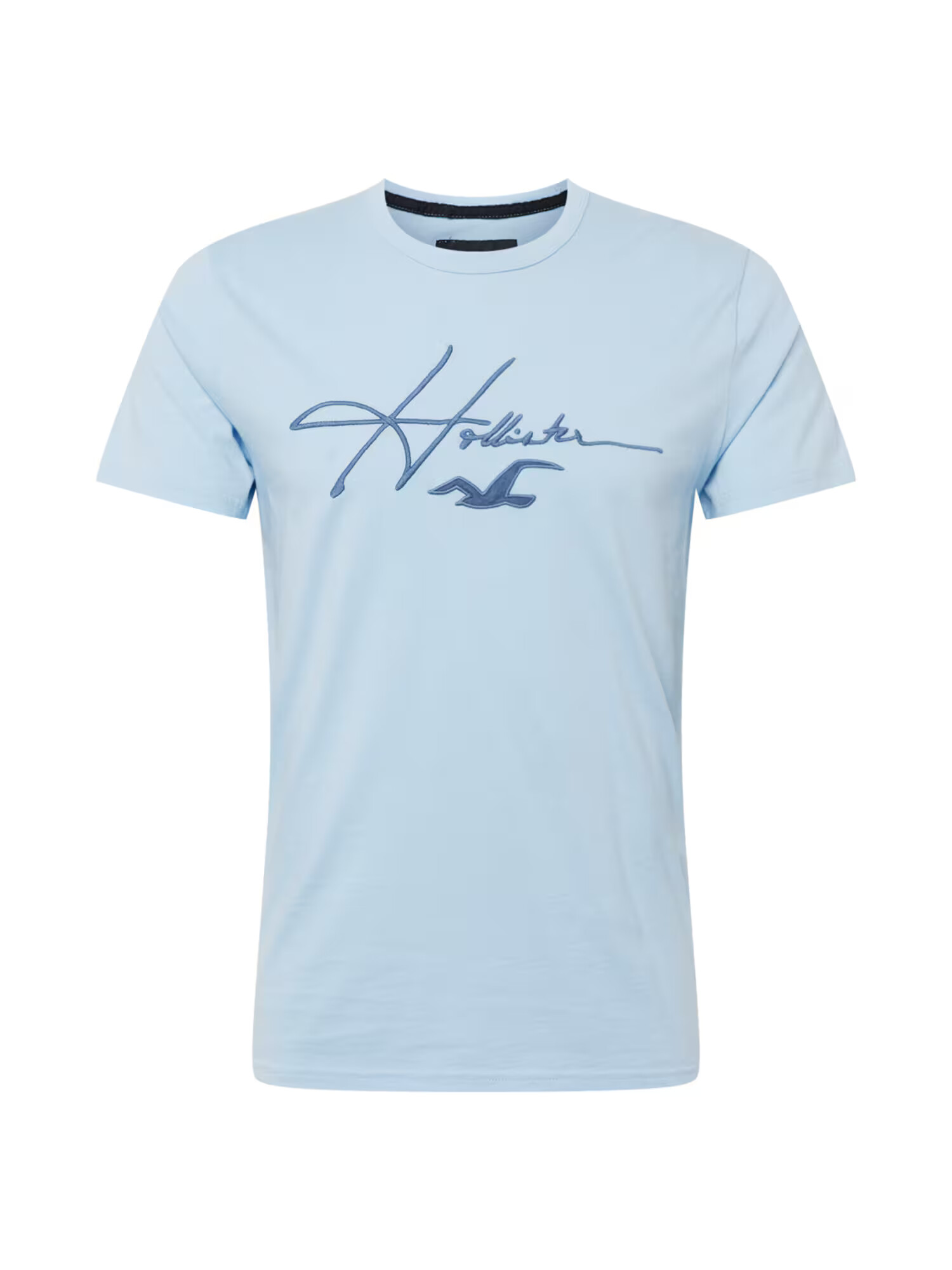 HOLLISTER Tricou albastru fumuriu / albastru deschis - Pled.ro