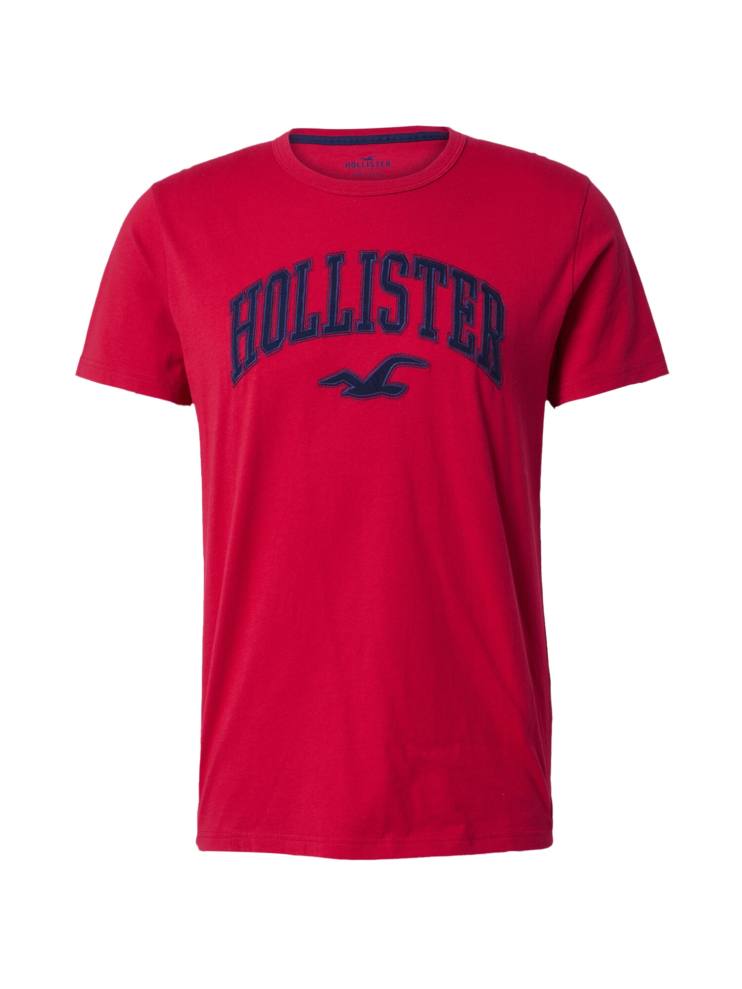 HOLLISTER Tricou albastru fumuriu / roșu / negru - Pled.ro