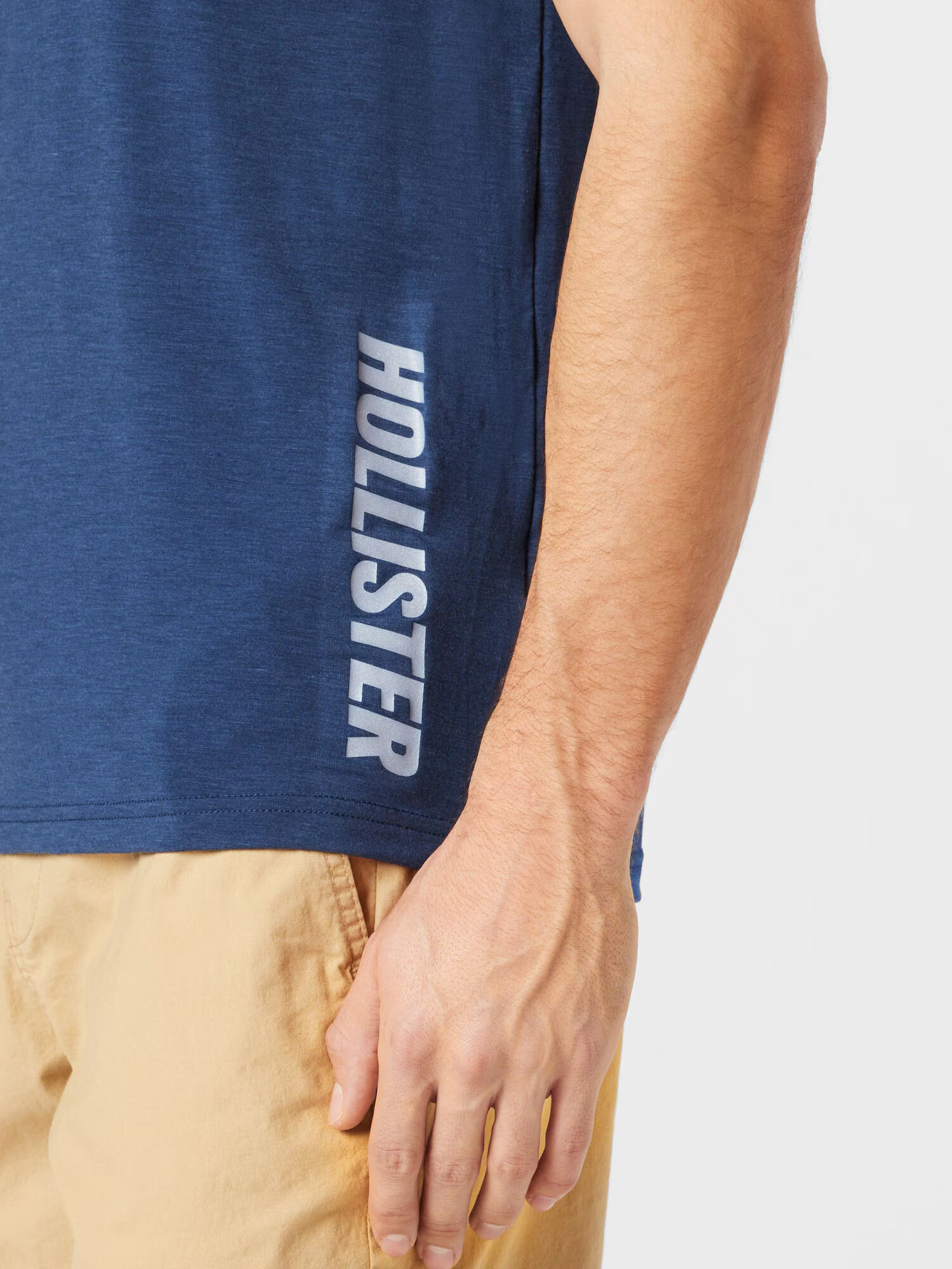 HOLLISTER Tricou albastru gențiană / gri argintiu - Pled.ro