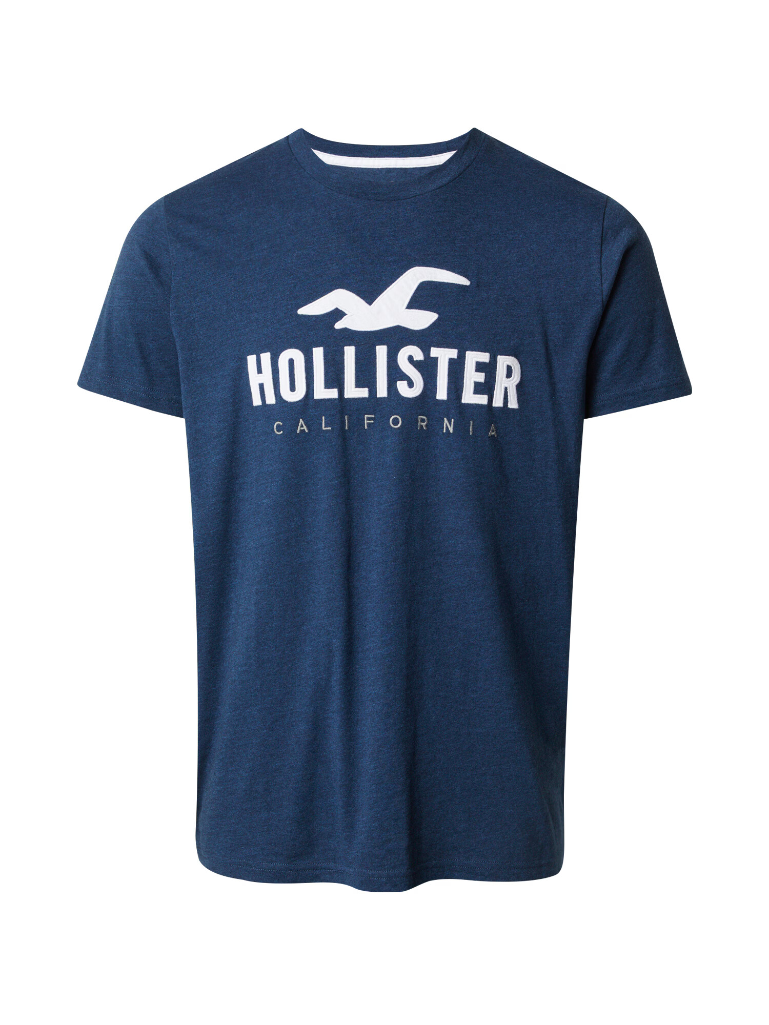 HOLLISTER Tricou albastru închis / gri deschis / roșu vin / alb - Pled.ro