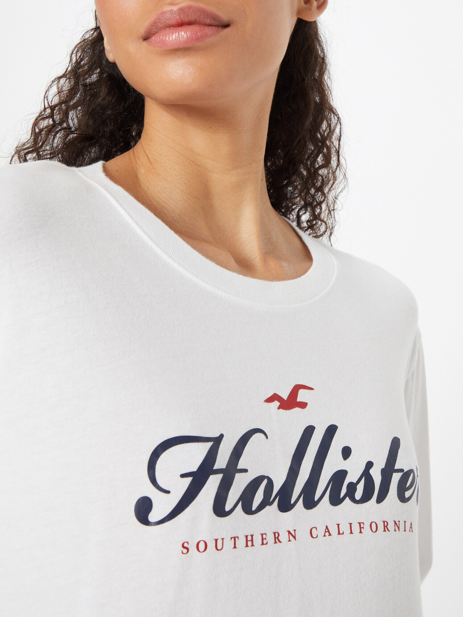 HOLLISTER Tricou albastru închis / roșu / alb - Pled.ro