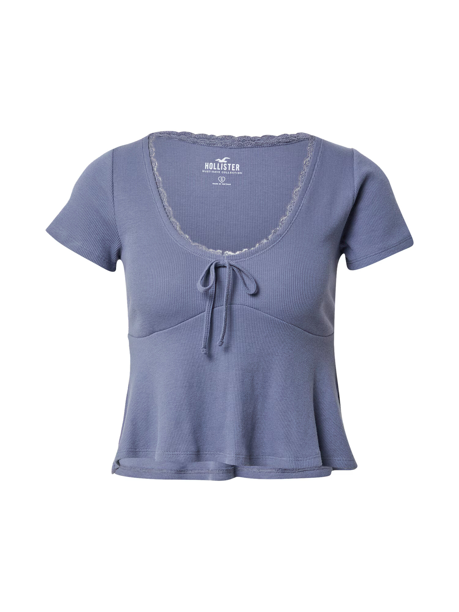 HOLLISTER Tricou albastru porumbel - Pled.ro