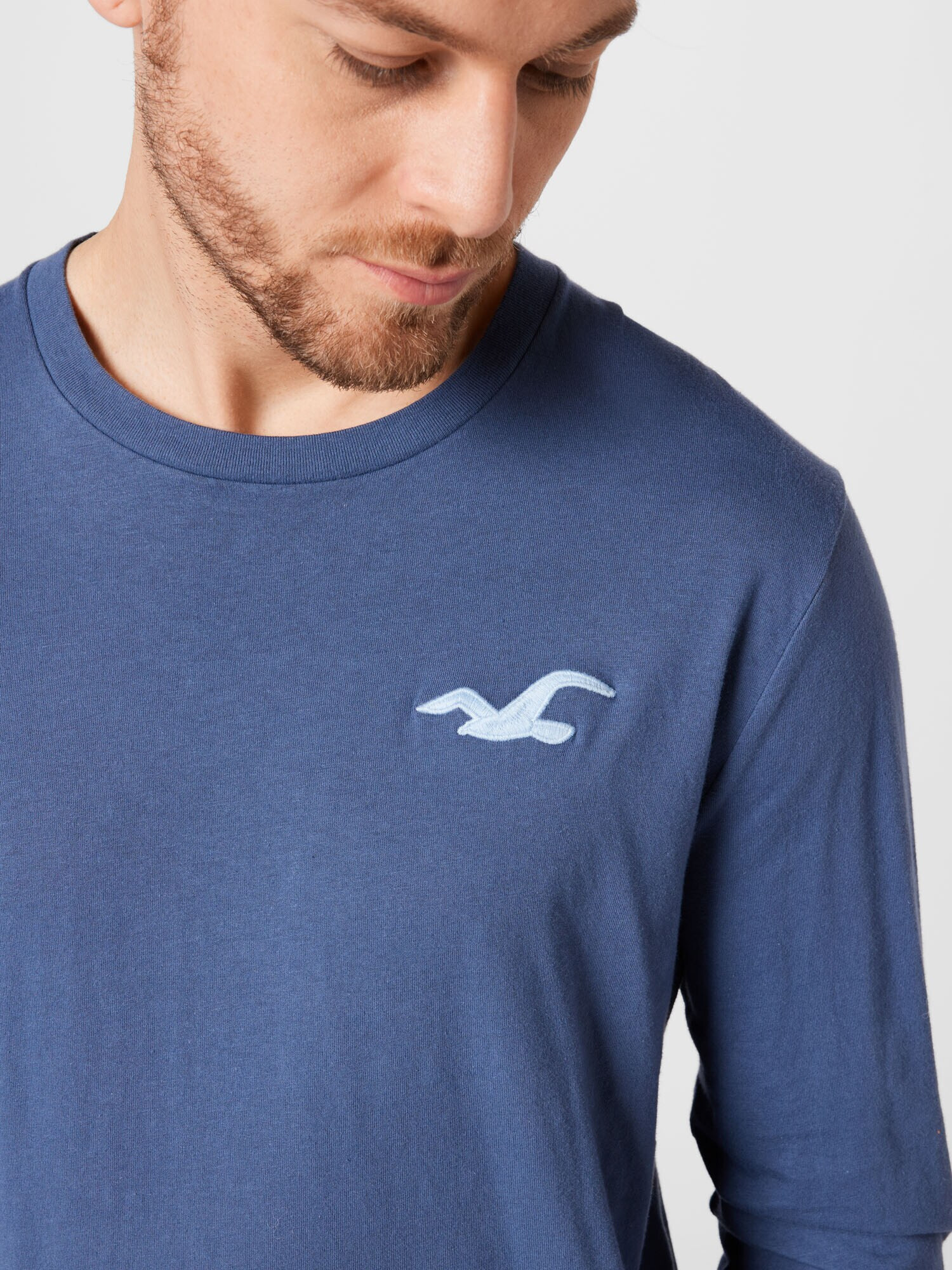 HOLLISTER Tricou albastru porumbel / albastru deschis - Pled.ro