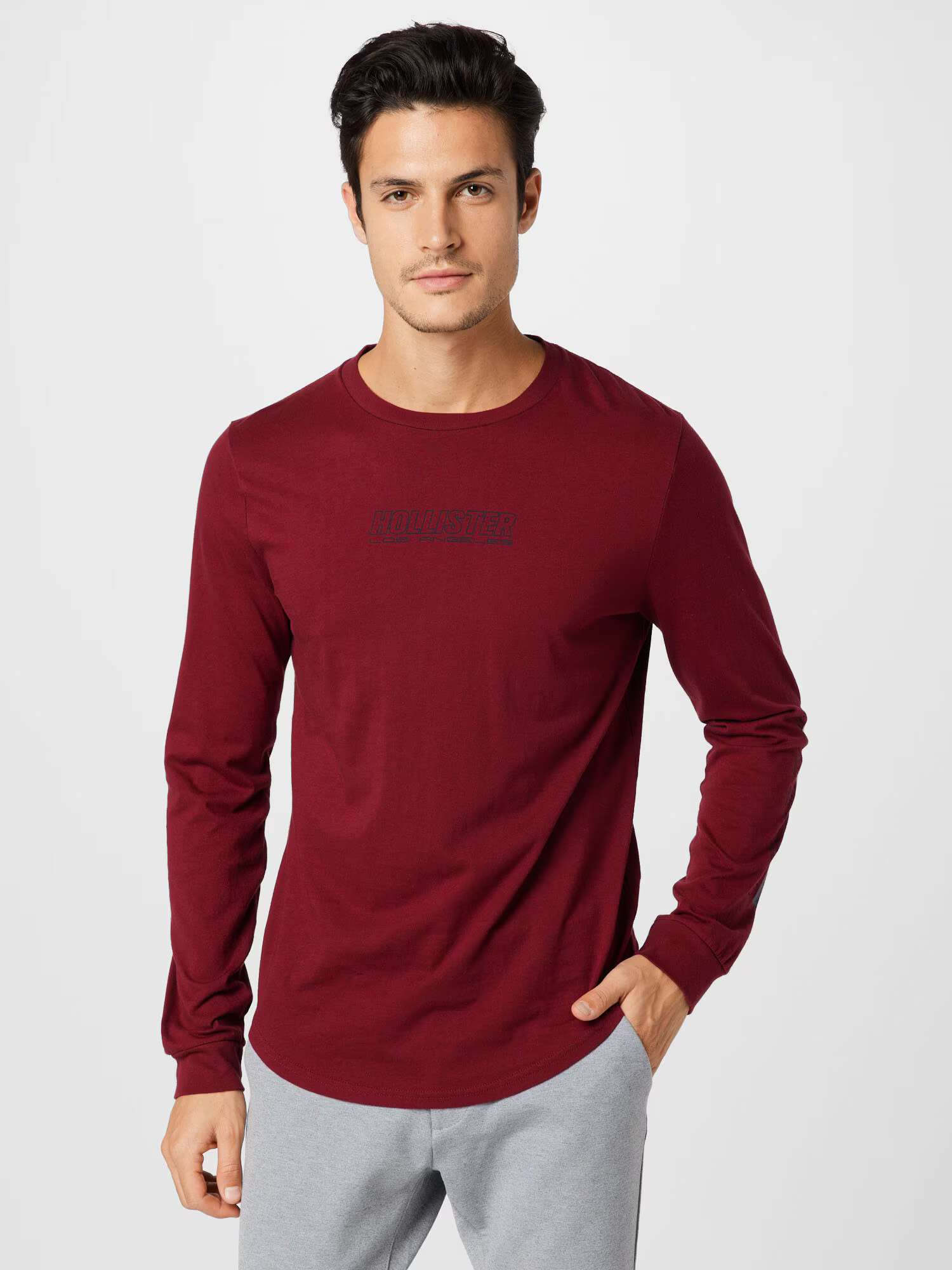 HOLLISTER Tricou albastru porumbel / gri bazalt / gri deschis / roșu burgundy / negru - Pled.ro