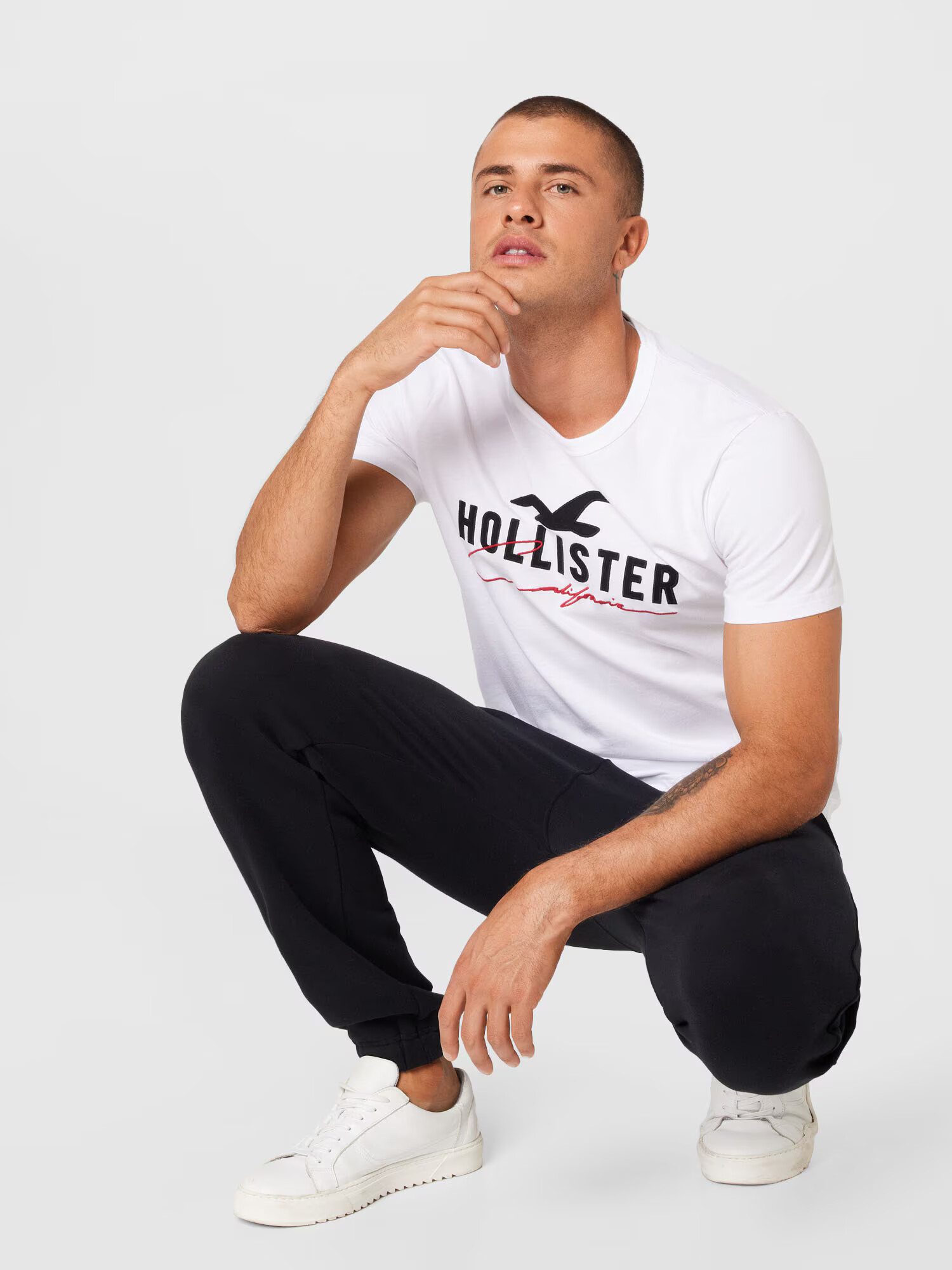 HOLLISTER Tricou albastru / roșu / negru / alb - Pled.ro