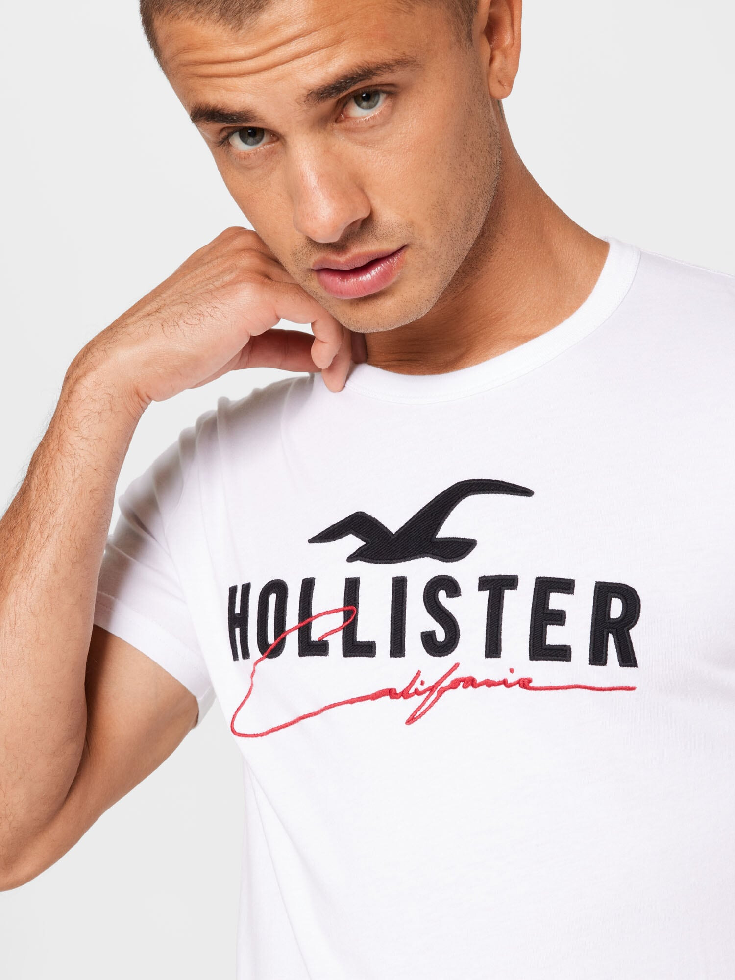 HOLLISTER Tricou albastru / roșu / negru / alb - Pled.ro