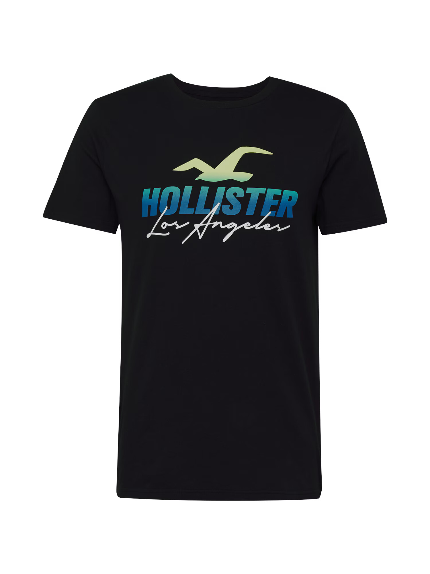 HOLLISTER Tricou albastru / verde deschis / negru / alb - Pled.ro