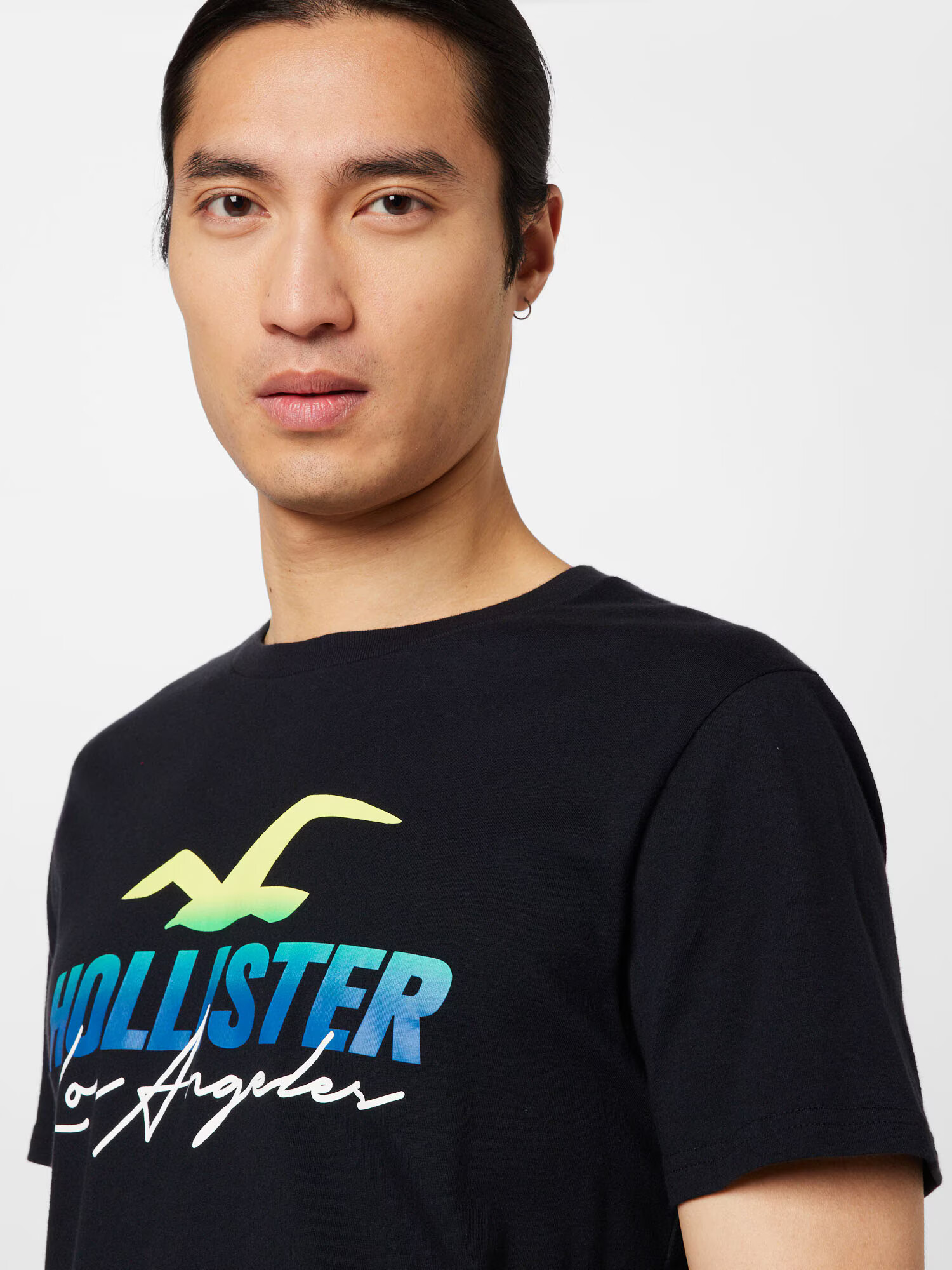 HOLLISTER Tricou albastru / verde deschis / negru / alb - Pled.ro