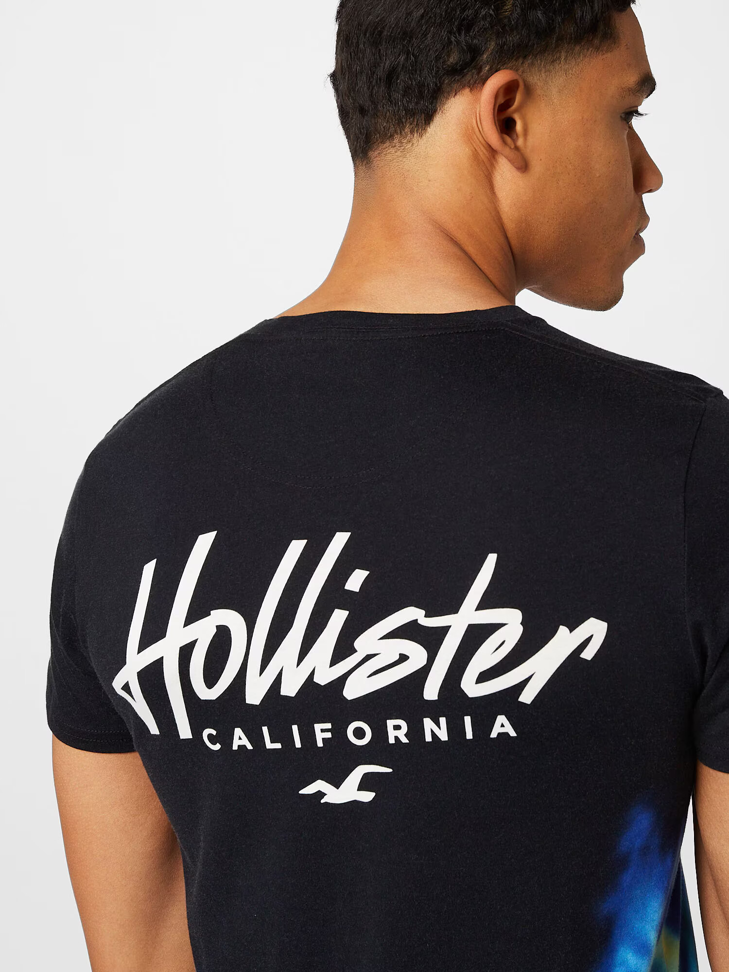 HOLLISTER Tricou albastru / verde mentă / negru / alb - Pled.ro