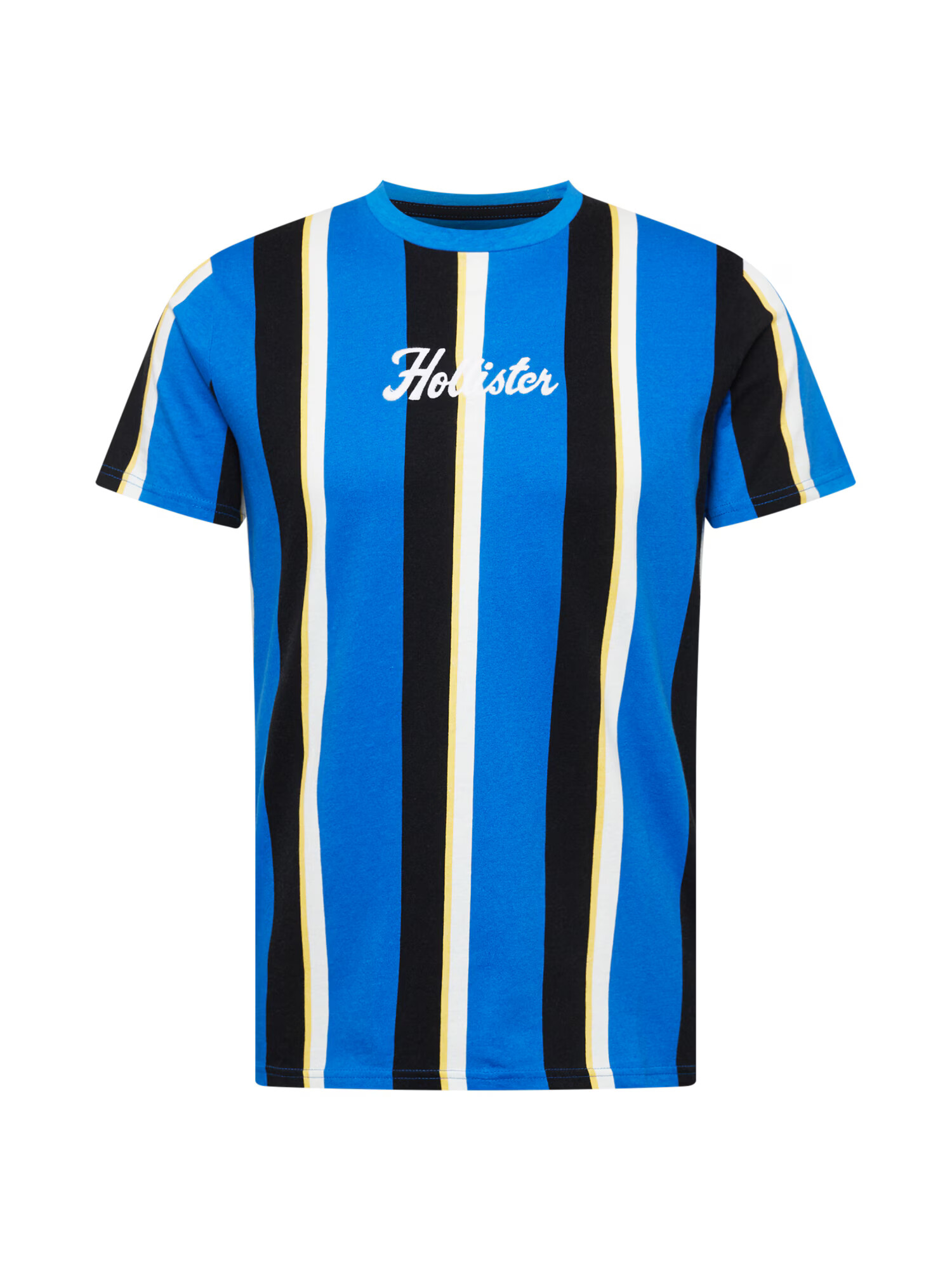 HOLLISTER Tricou azur / galben pastel / negru / alb - Pled.ro