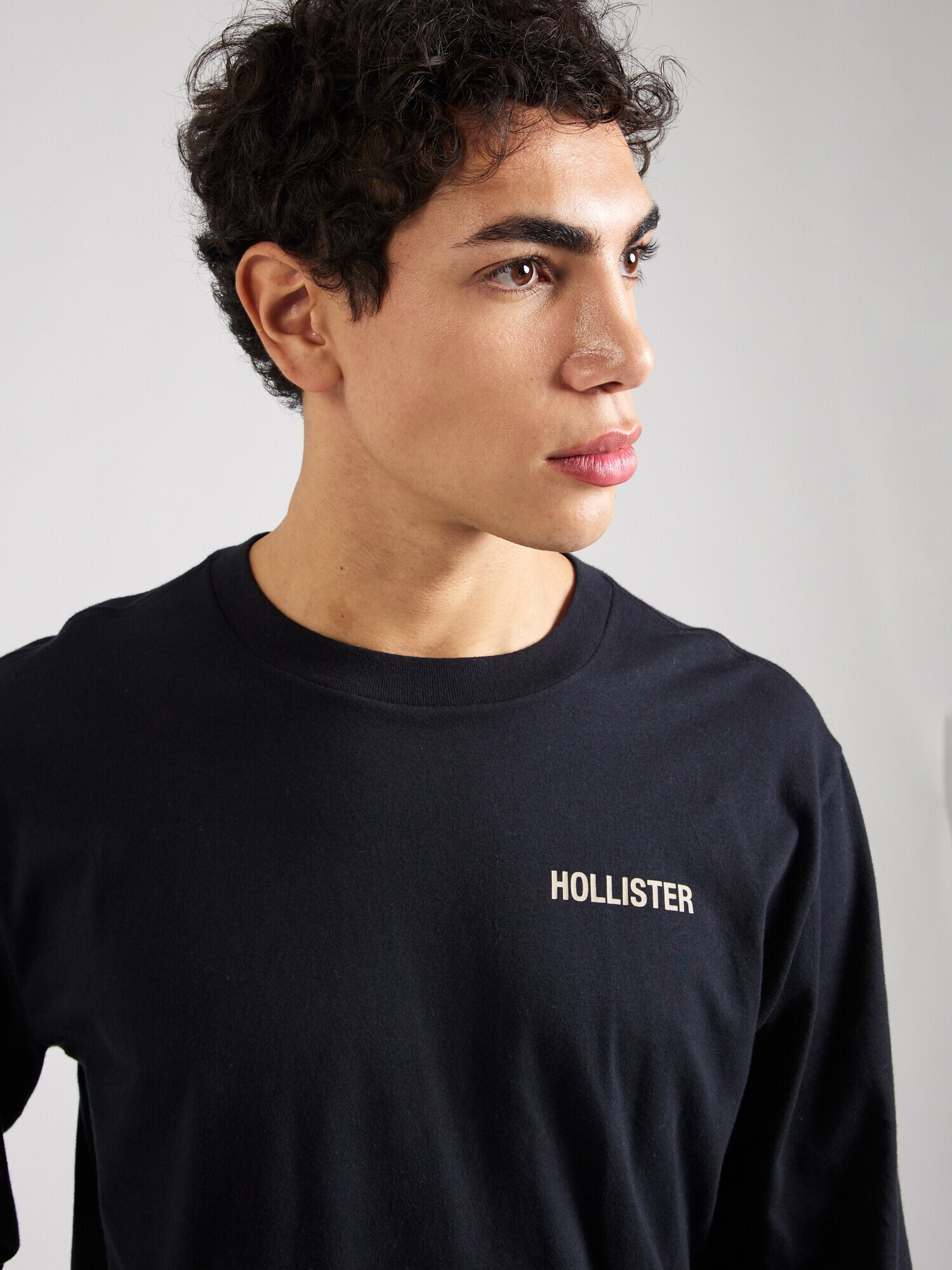 HOLLISTER Tricou bej / nisipiu / gri / negru - Pled.ro