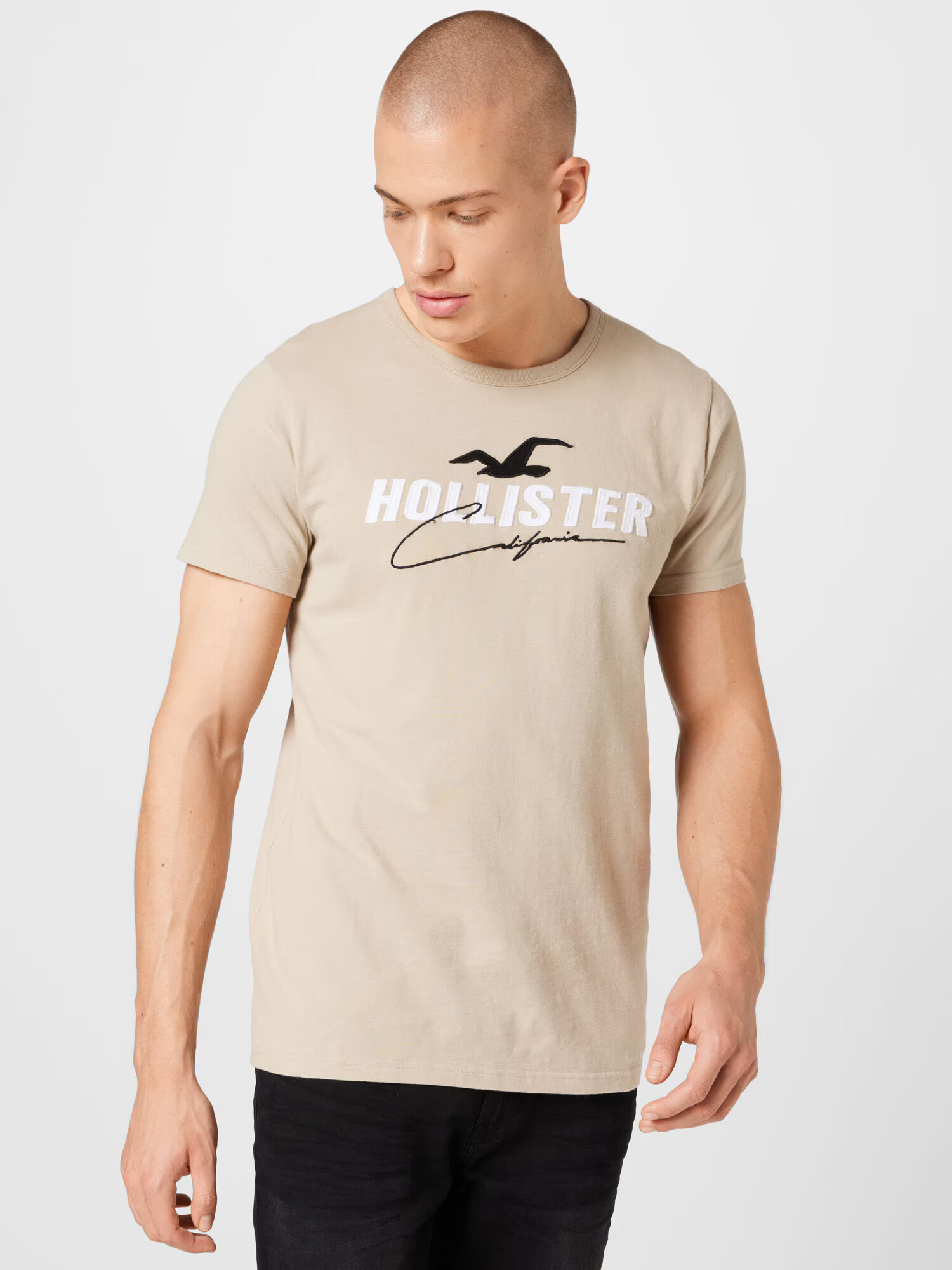 HOLLISTER Tricou bej / roșu / negru / alb - Pled.ro