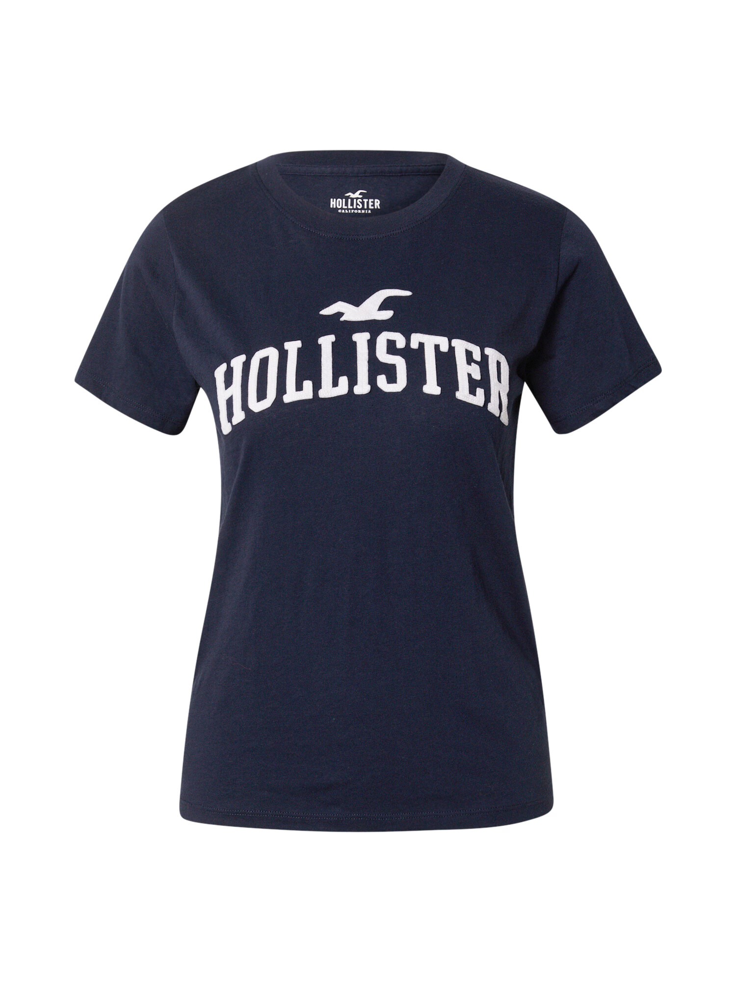 HOLLISTER Tricou bleumarin / alb - Pled.ro