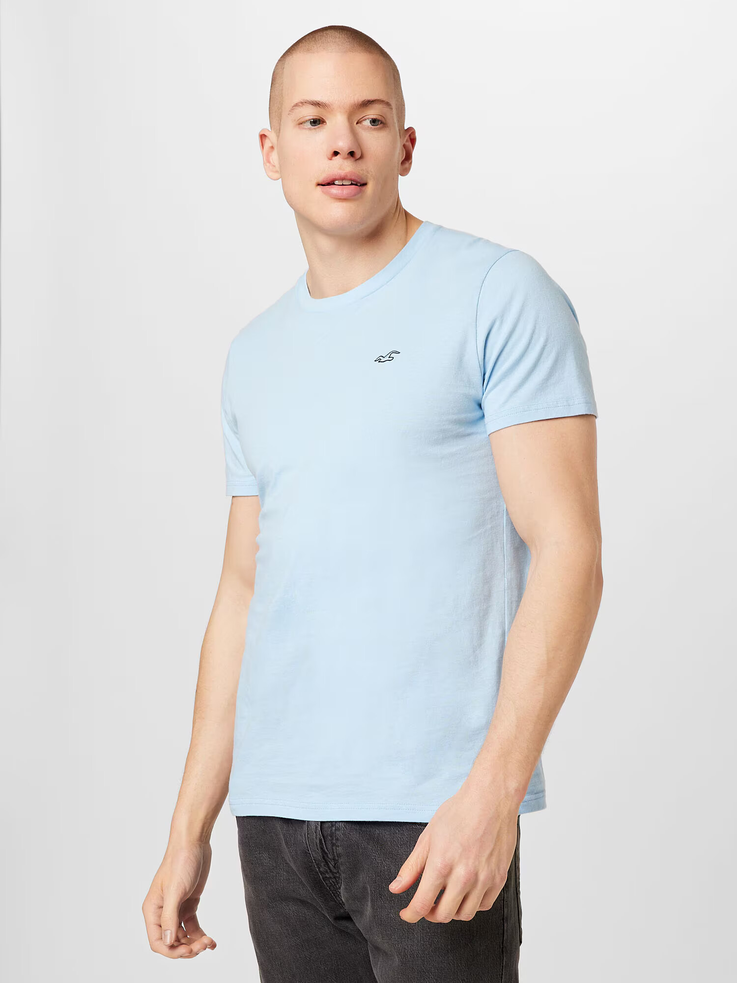 HOLLISTER Tricou bleumarin / albastru deschis - Pled.ro