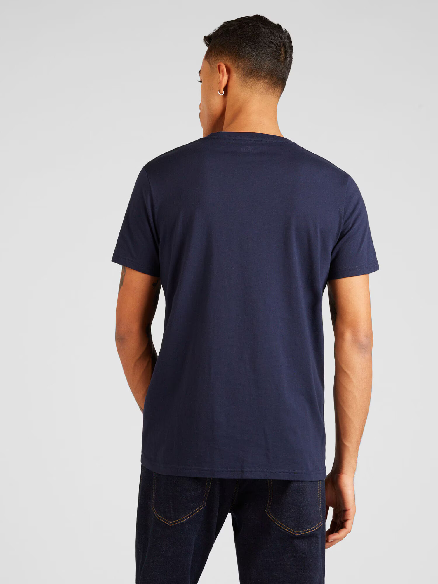 HOLLISTER Tricou bleumarin / albastru deschis - Pled.ro