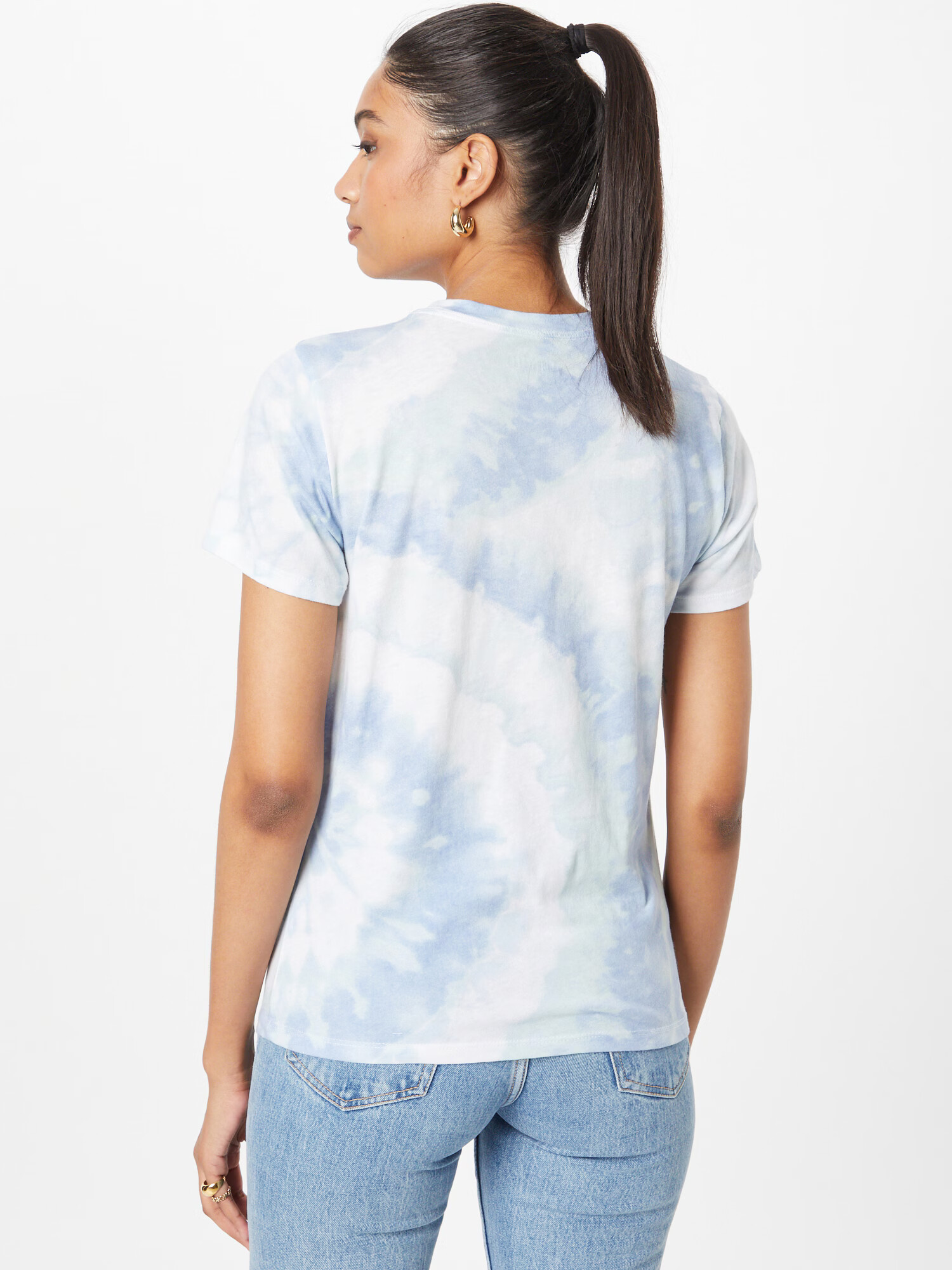 HOLLISTER Tricou bleumarin / albastru deschis / alb - Pled.ro