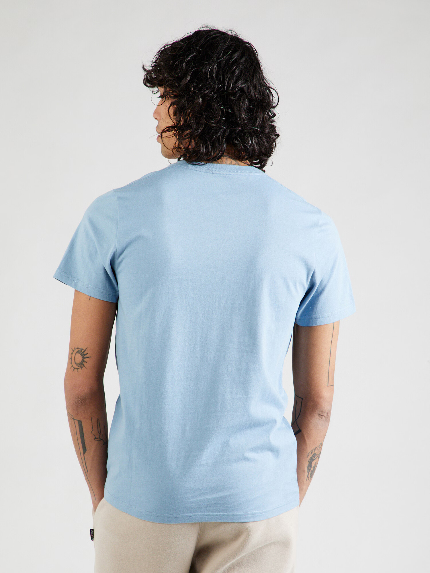 HOLLISTER Tricou bleumarin / albastru deschis / alb - Pled.ro