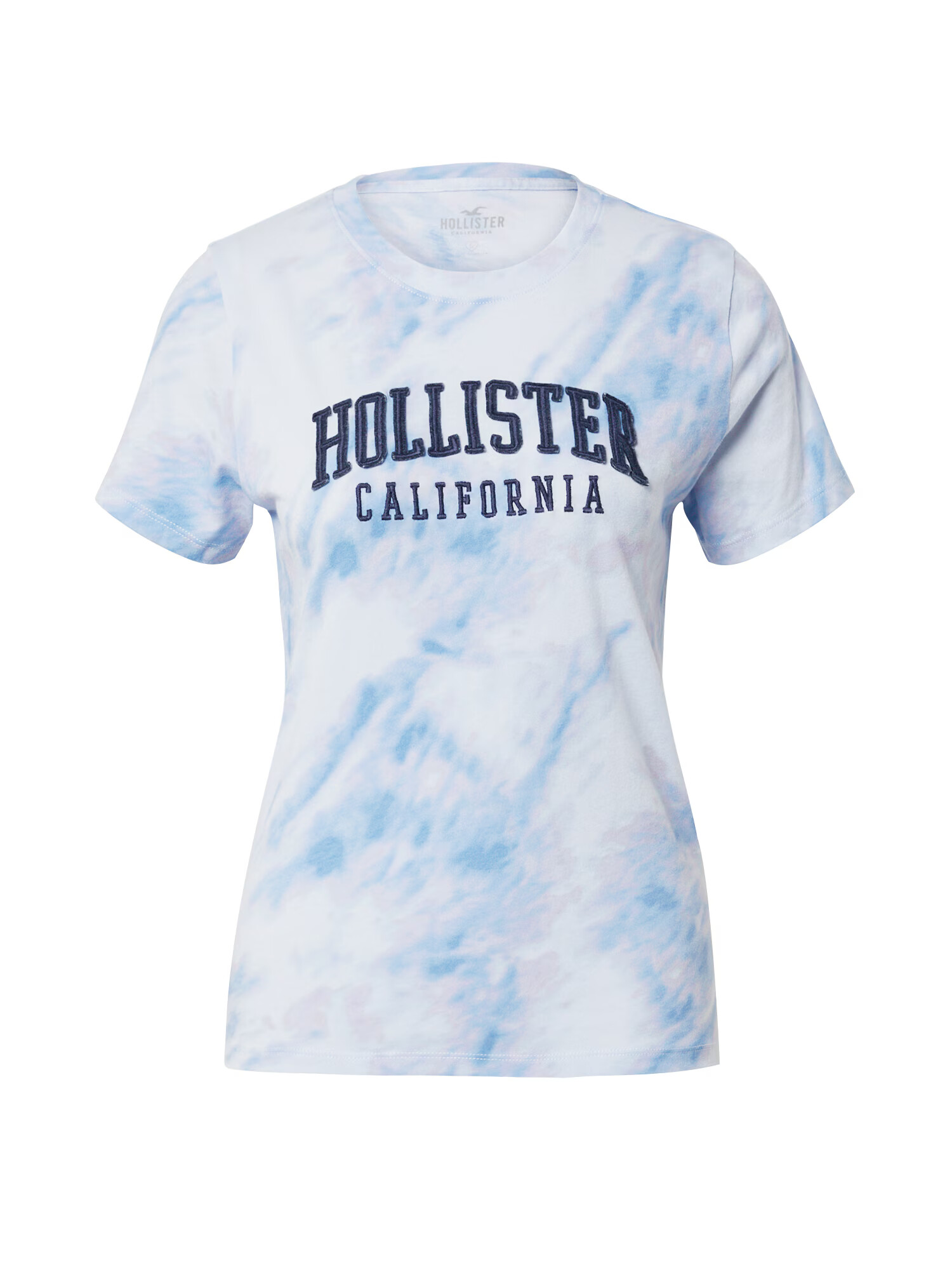 HOLLISTER Tricou bleumarin / albastru deschis / mov liliachiu / alb - Pled.ro