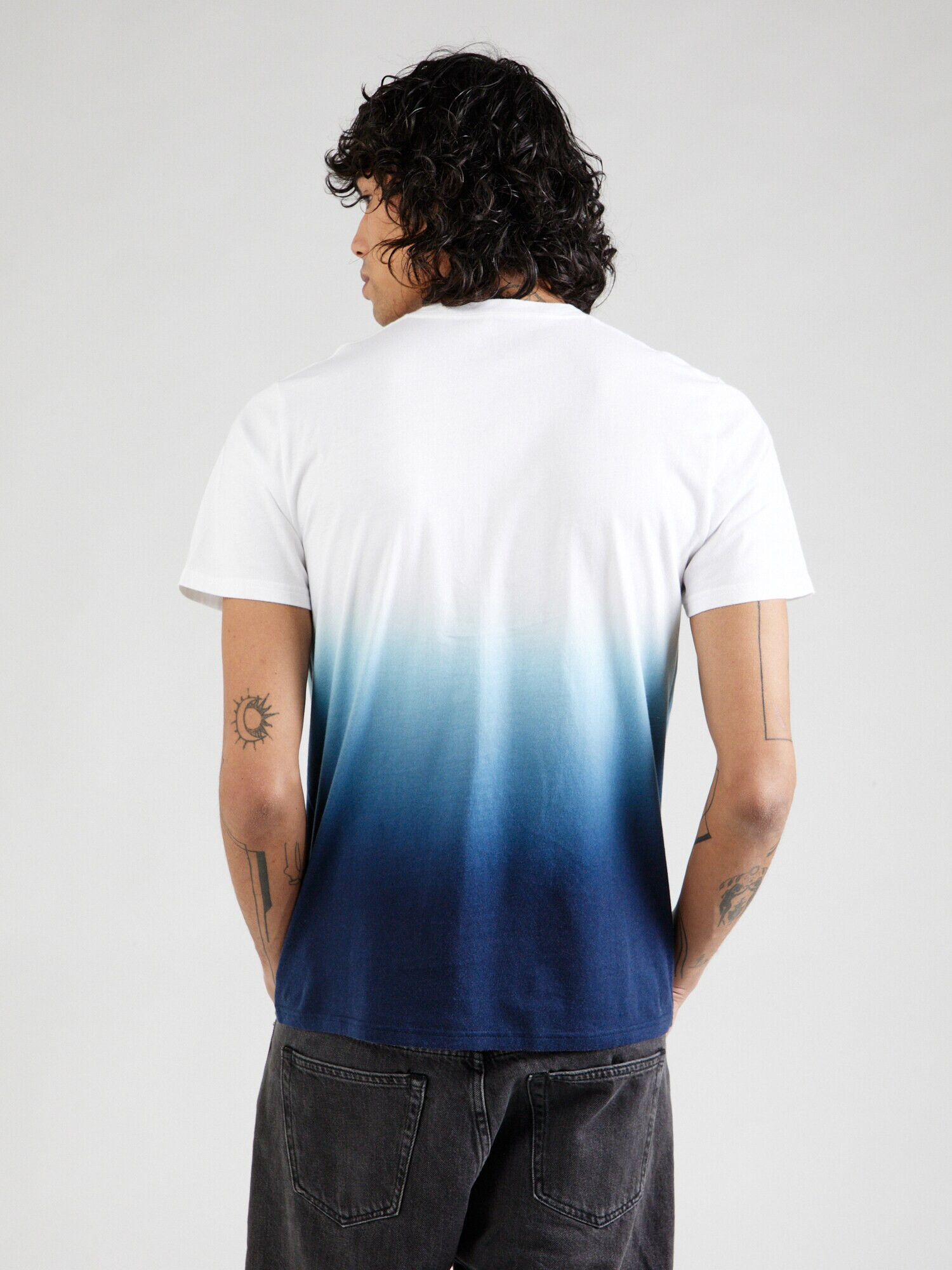 HOLLISTER Tricou bleumarin / albastru deschis / negru / alb - Pled.ro