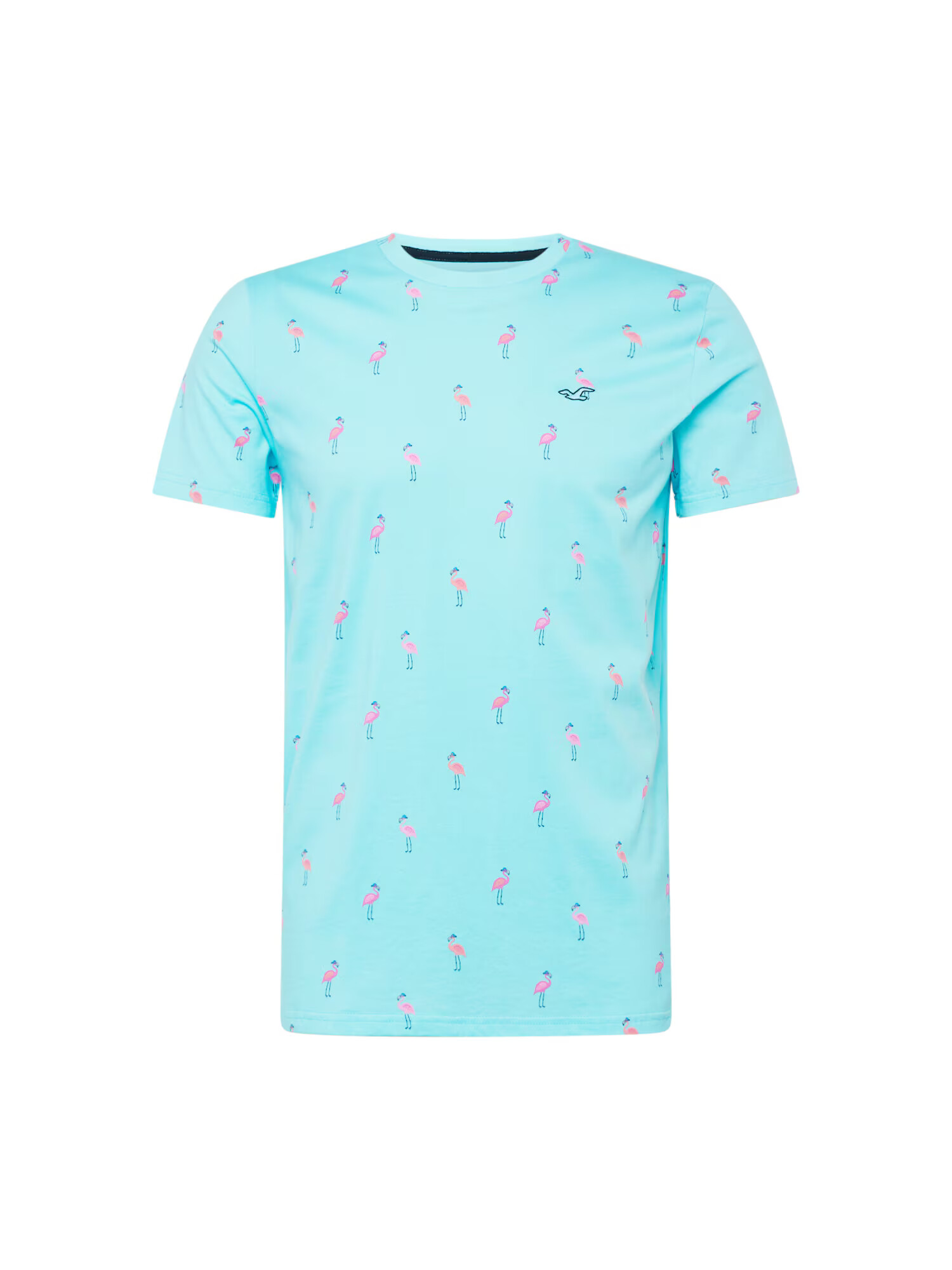 HOLLISTER Tricou bleumarin / albastru deschis / roz deschis - Pled.ro