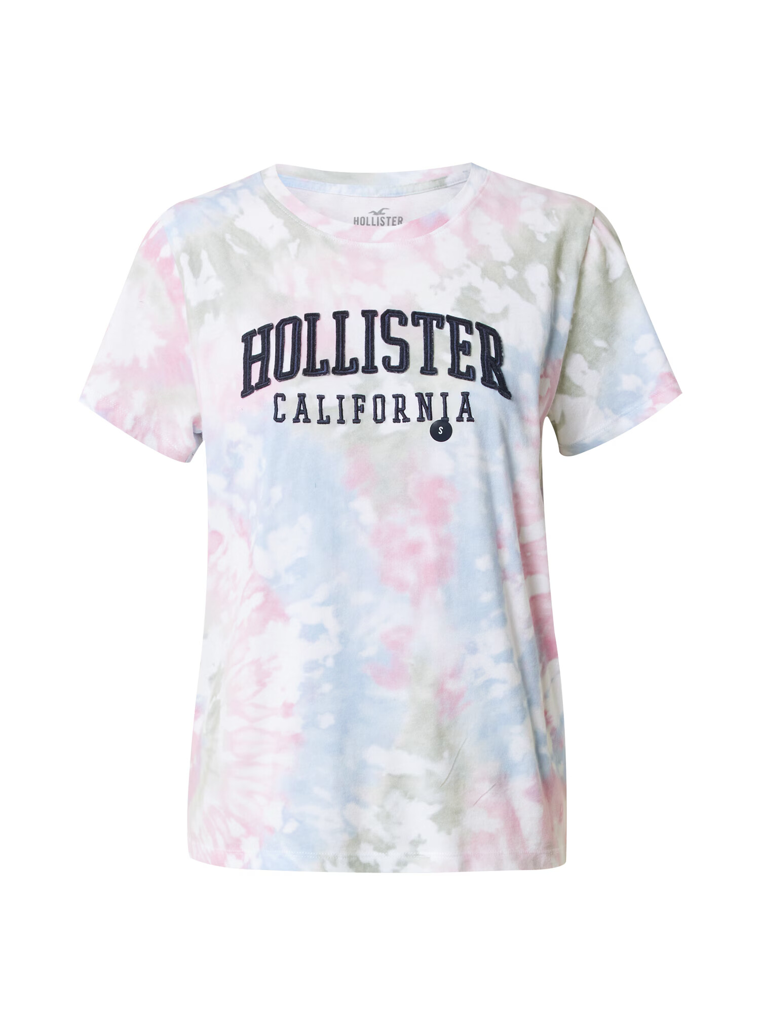 HOLLISTER Tricou bleumarin / albastru deschis / roz deschis / alb - Pled.ro