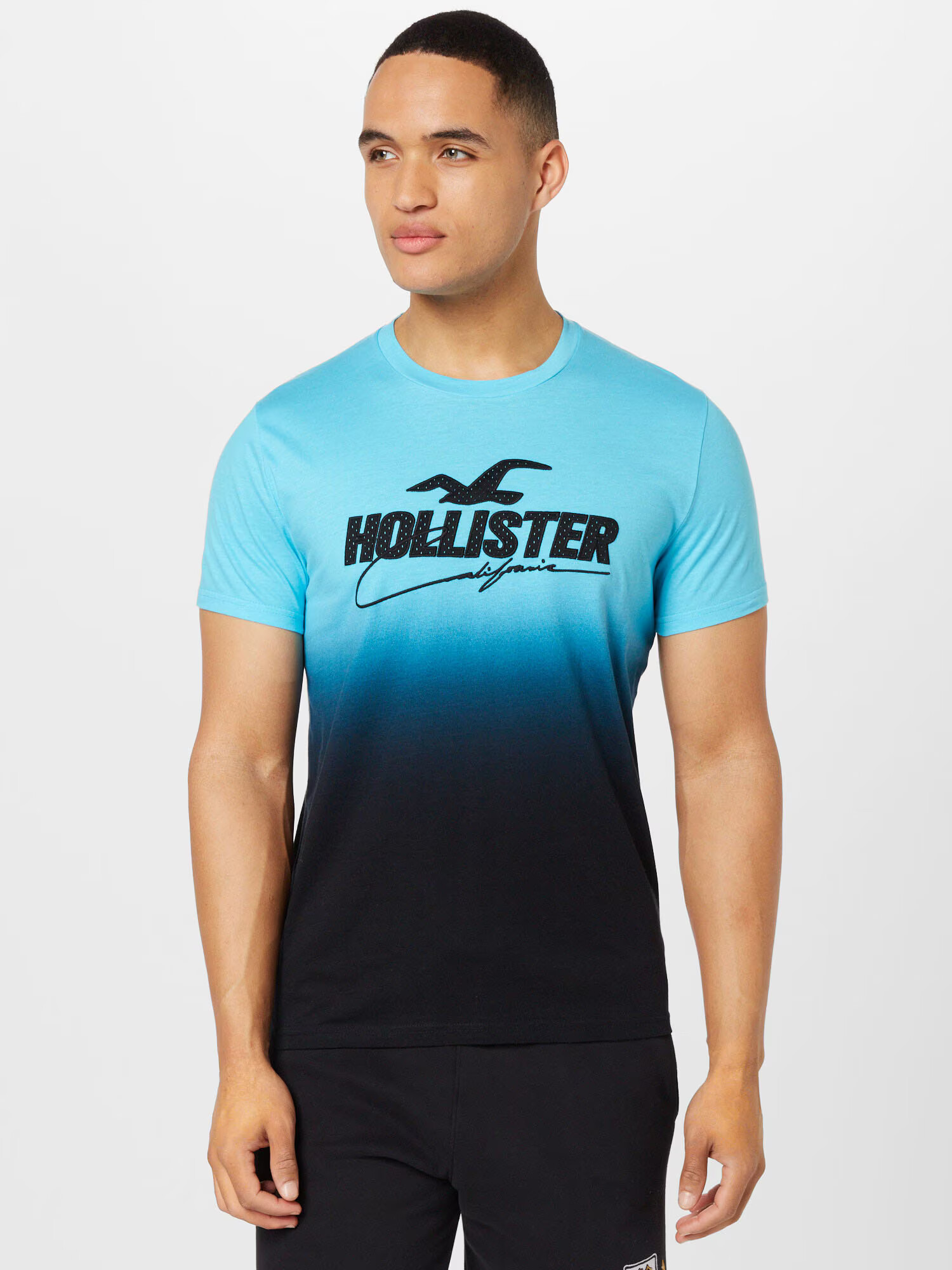 HOLLISTER Tricou bleumarin / albastru ultramarin / azuriu / negru - Pled.ro