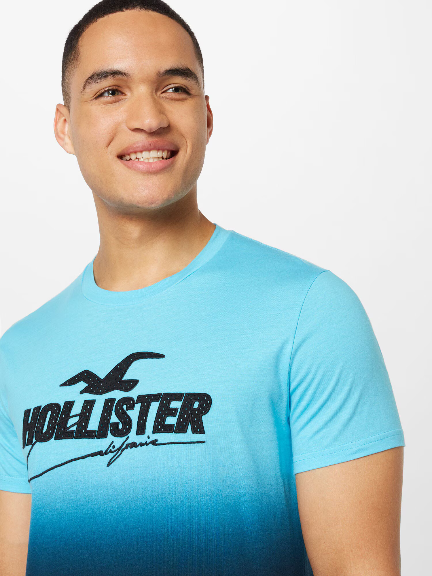 HOLLISTER Tricou bleumarin / albastru ultramarin / azuriu / negru - Pled.ro