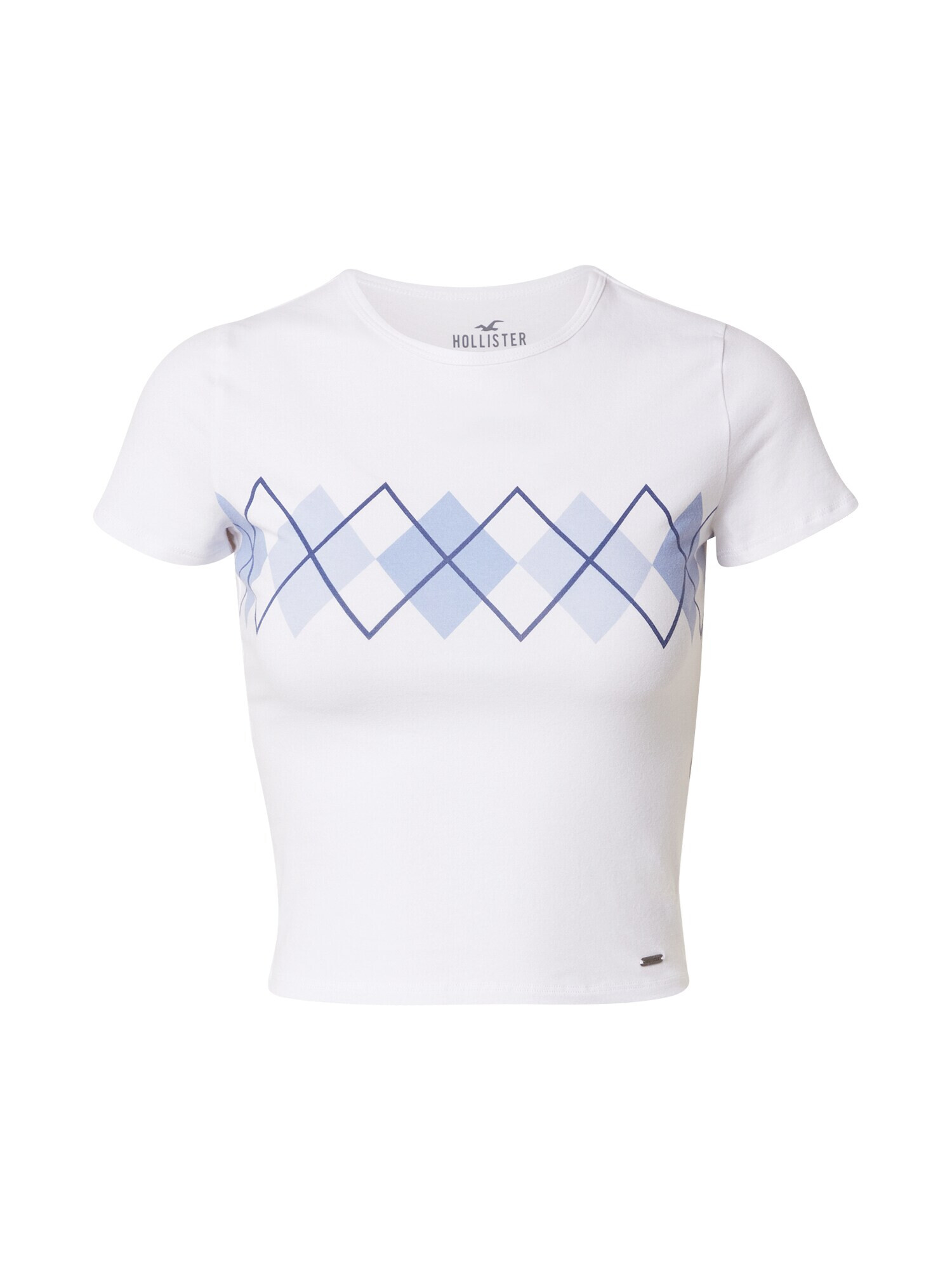 HOLLISTER Tricou bleumarin / azur / albastru deschis / alb - Pled.ro