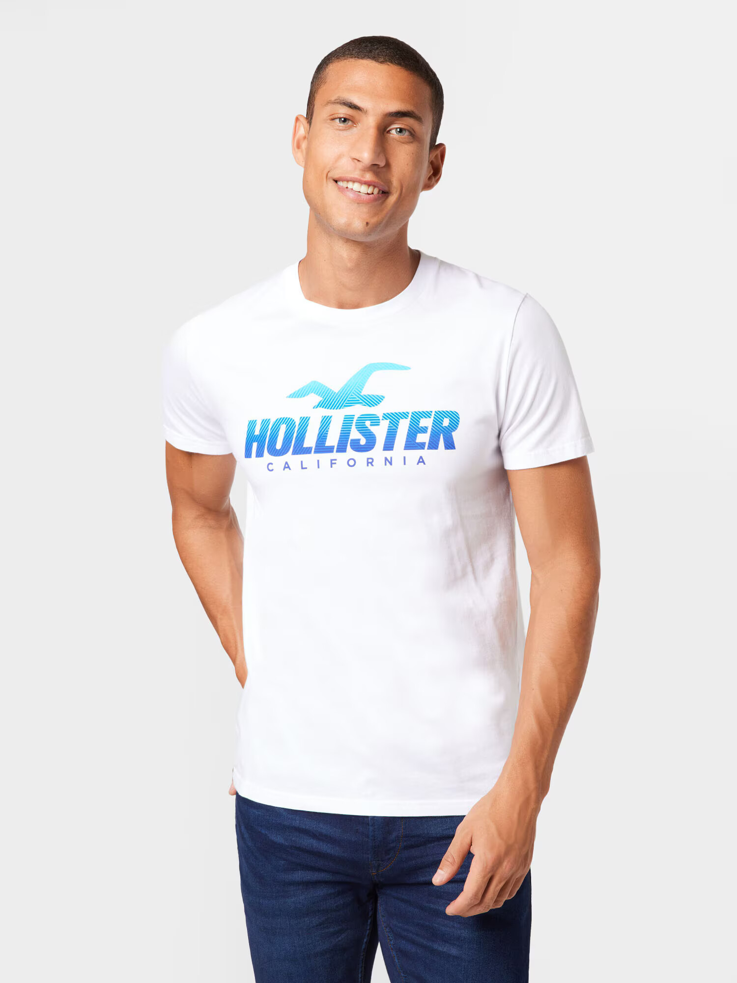 HOLLISTER Tricou bleumarin / azuriu / roși aprins / negru / alb - Pled.ro