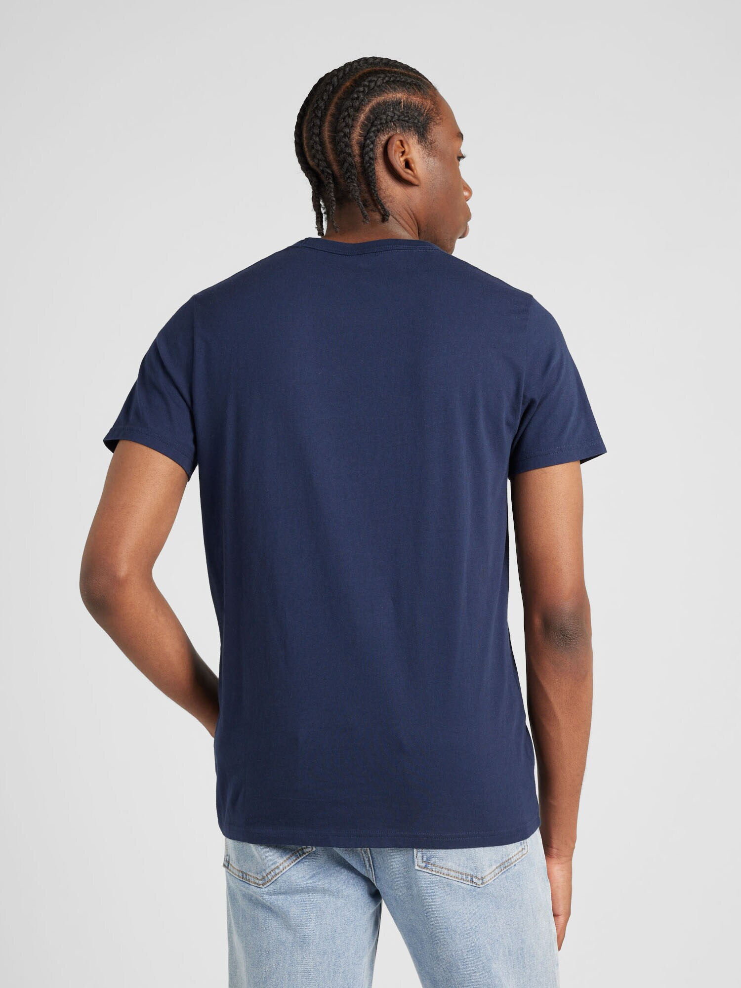 HOLLISTER Tricou bleumarin / roşu închis / alb - Pled.ro