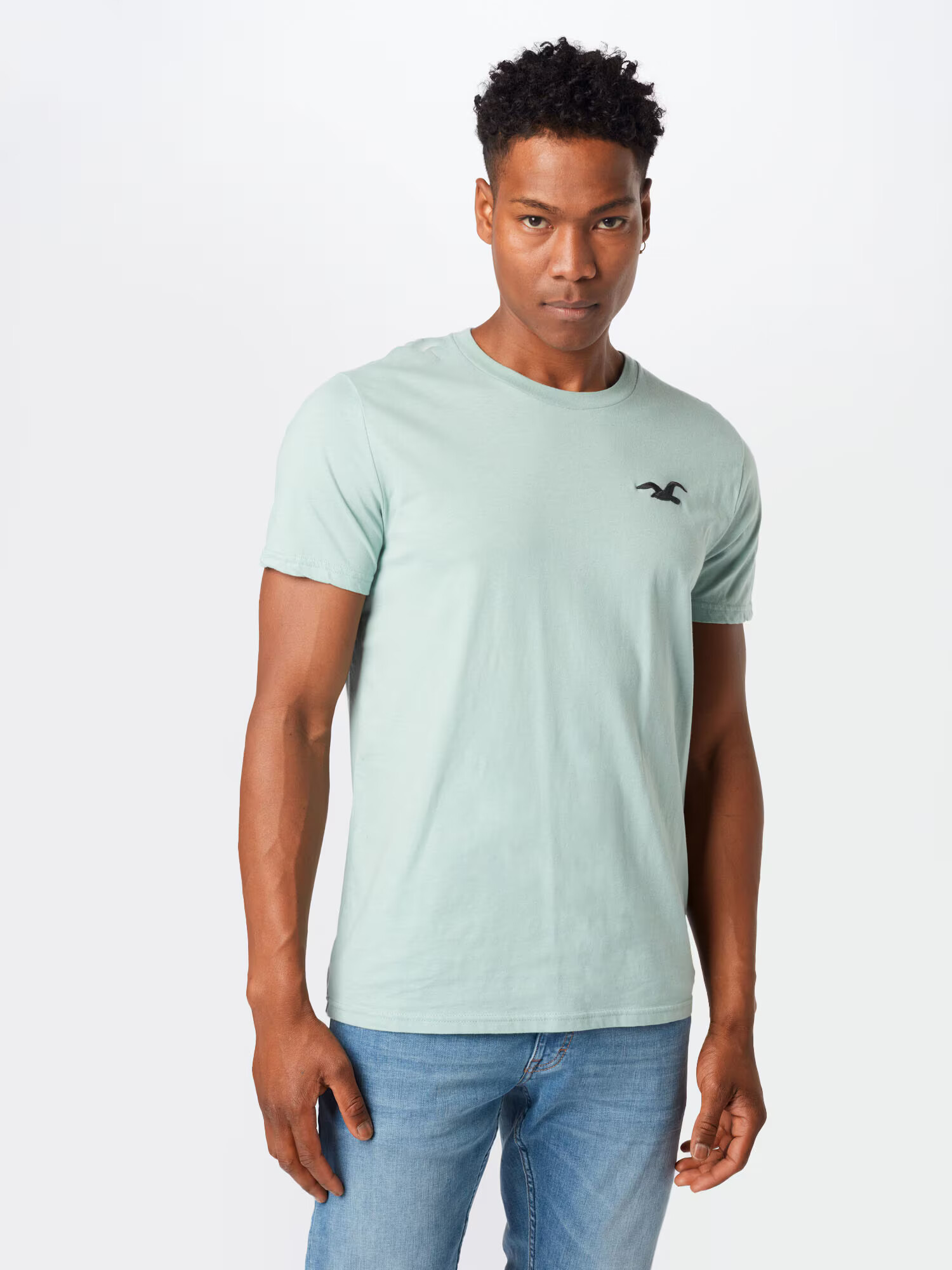 HOLLISTER Tricou bleumarin / verde mentă - Pled.ro