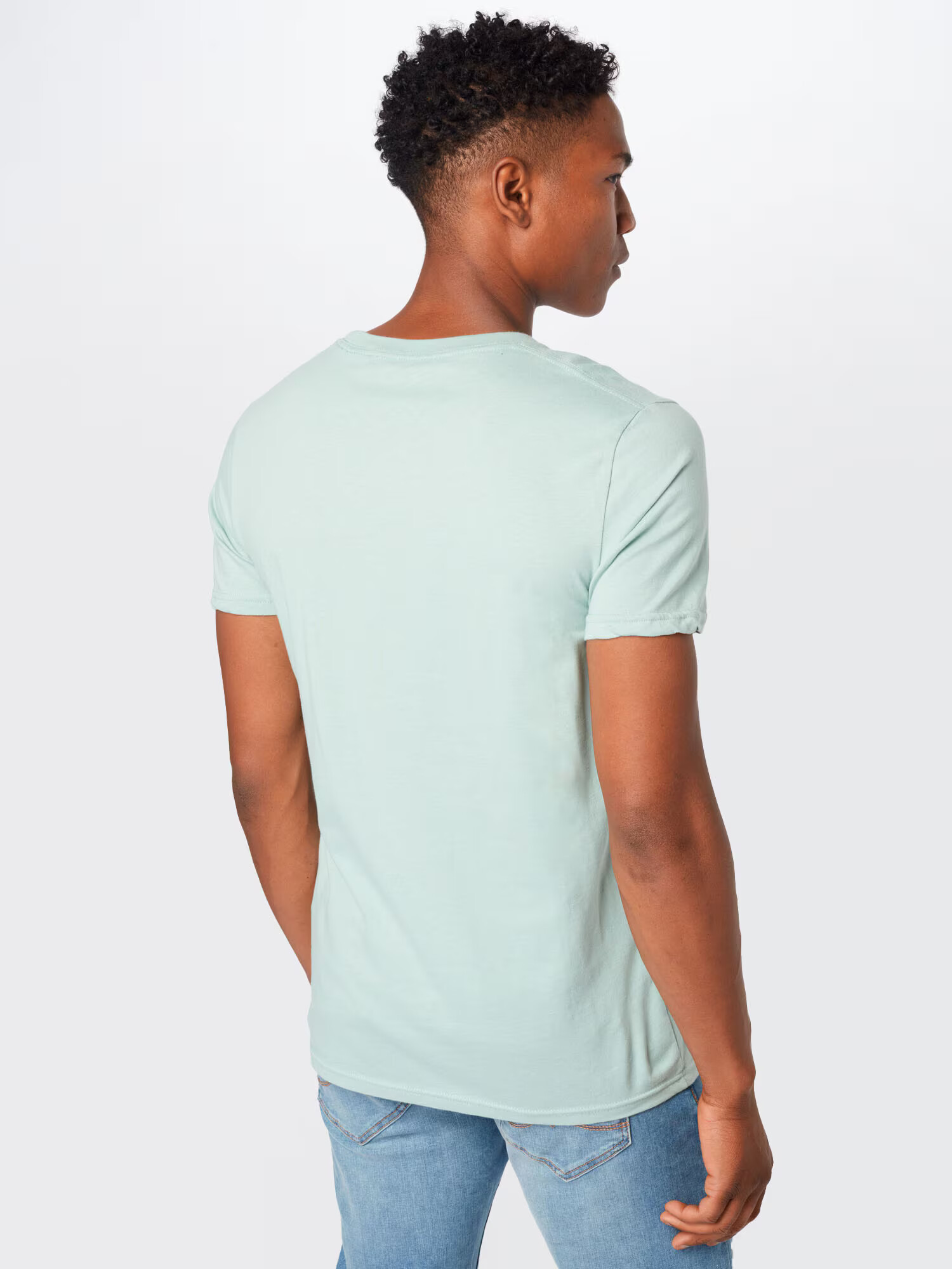 HOLLISTER Tricou bleumarin / verde mentă - Pled.ro