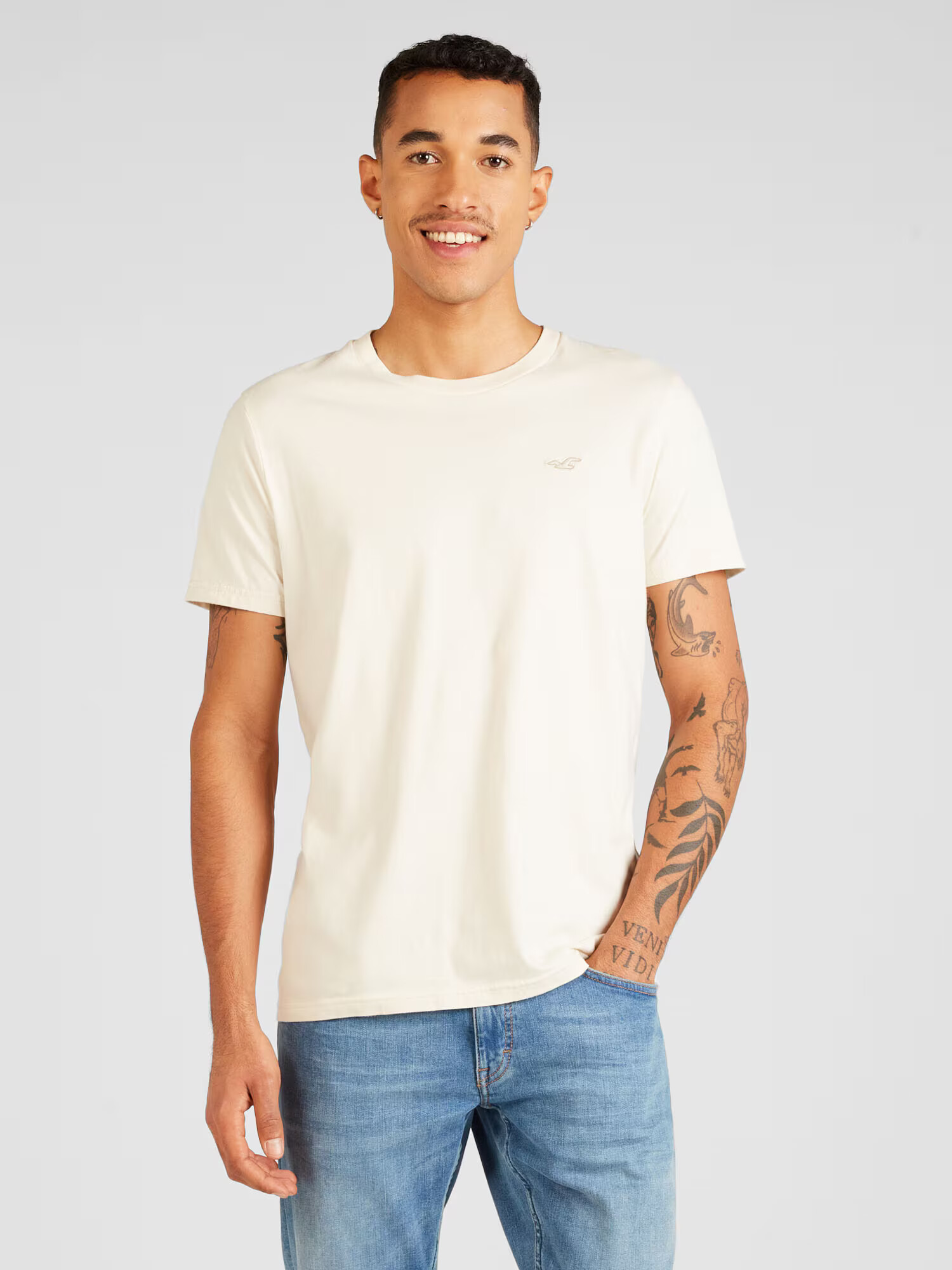 HOLLISTER Tricou crem - Pled.ro