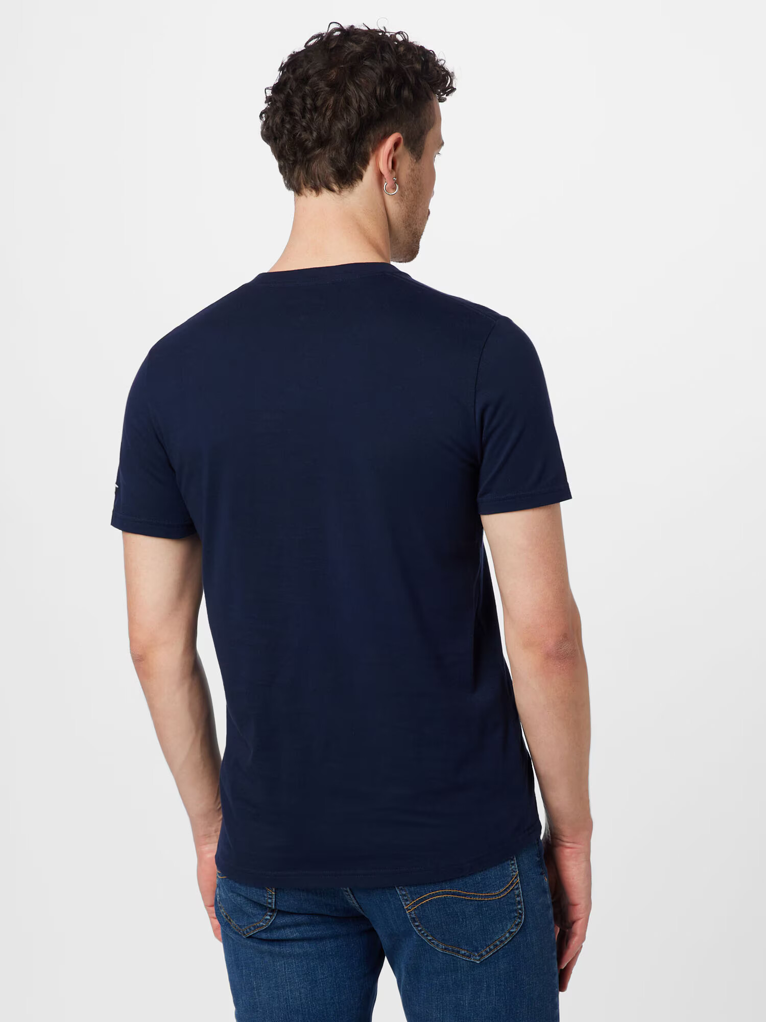 HOLLISTER Tricou 'EMEA' bleumarin / alb - Pled.ro