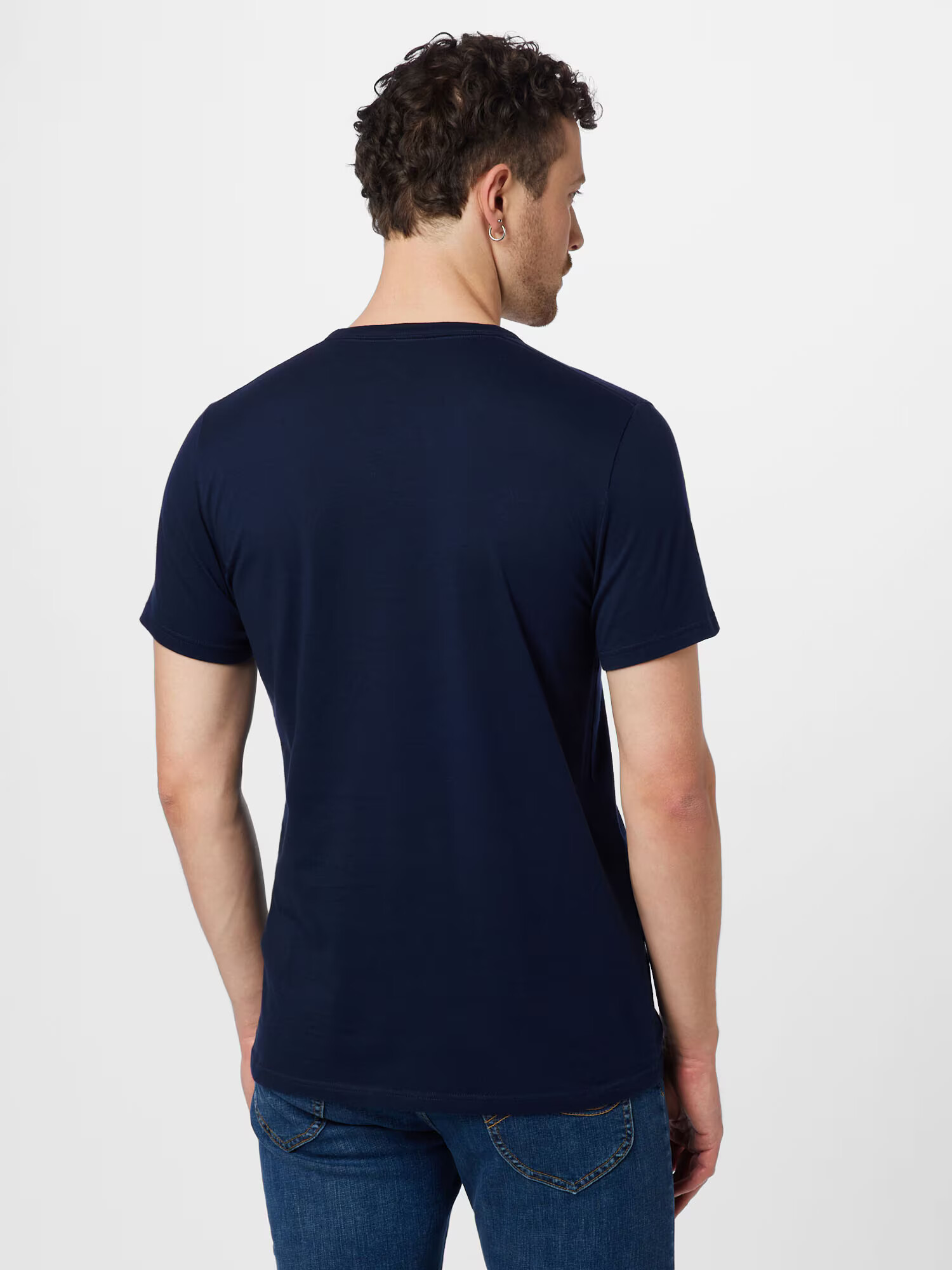 HOLLISTER Tricou 'EMEA' bleumarin / roșu / alb - Pled.ro