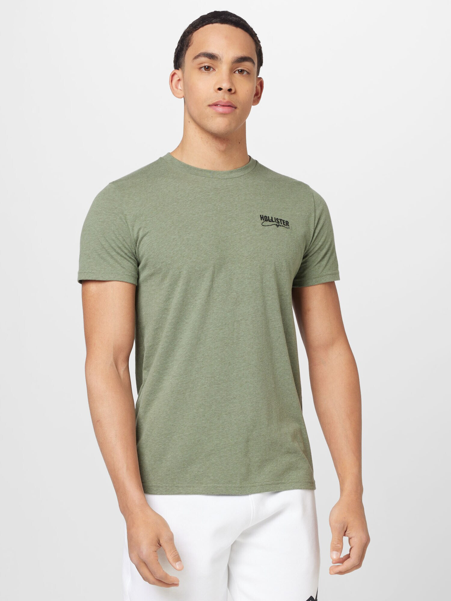 HOLLISTER Tricou 'EMEA' verde / negru - Pled.ro