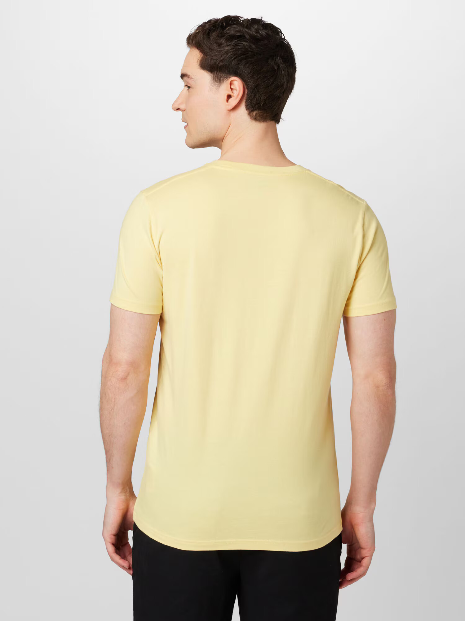 HOLLISTER Tricou galben citron / alb - Pled.ro