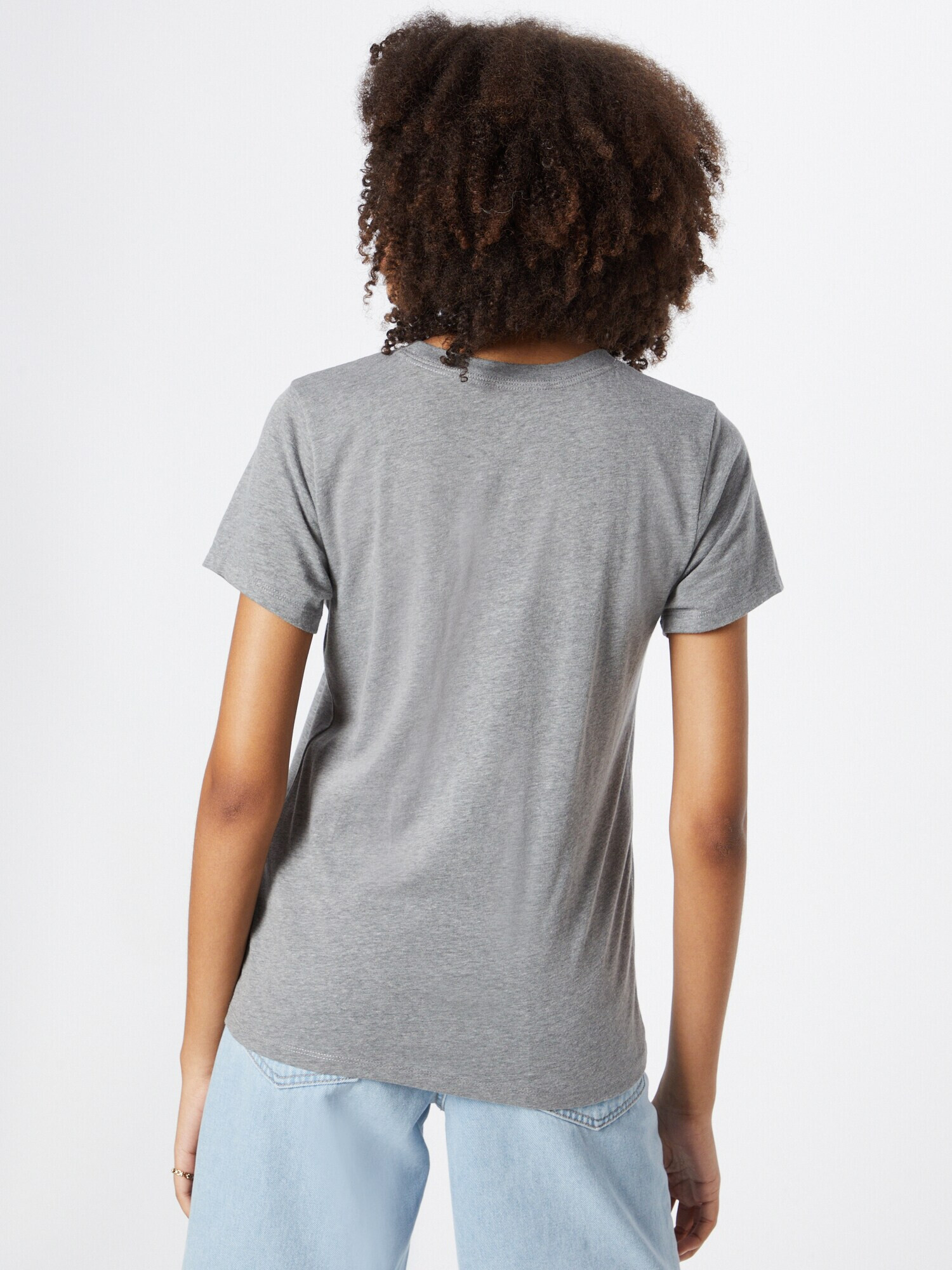 HOLLISTER Tricou gri / alb - Pled.ro