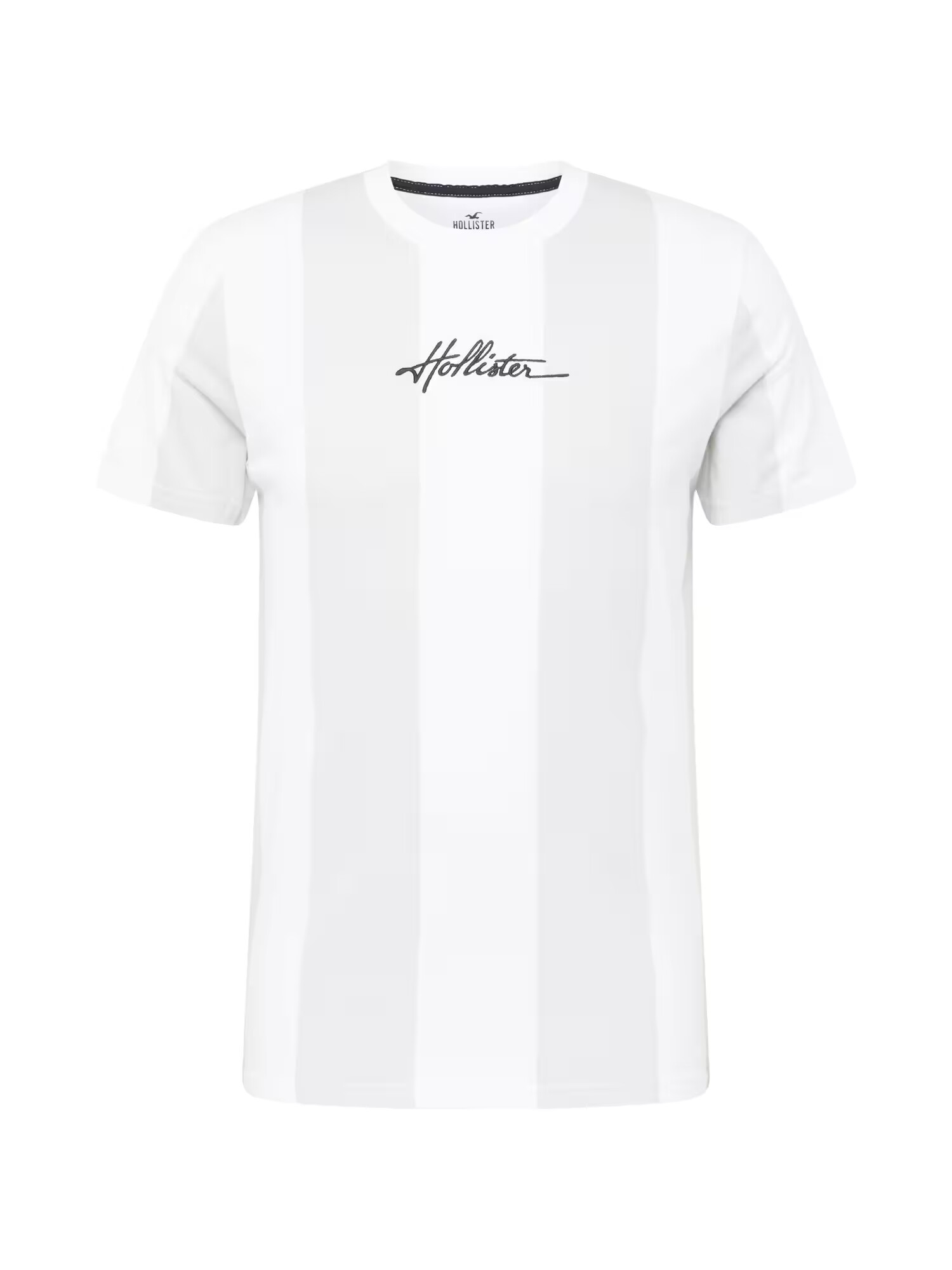 HOLLISTER Tricou gri deschis / negru / alb - Pled.ro