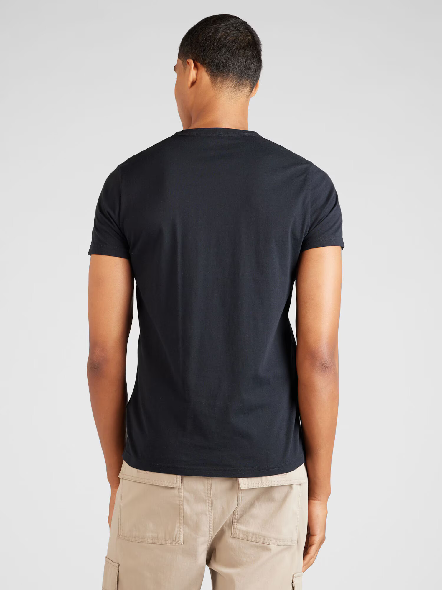 HOLLISTER Tricou gri / gri deschis / negru - Pled.ro