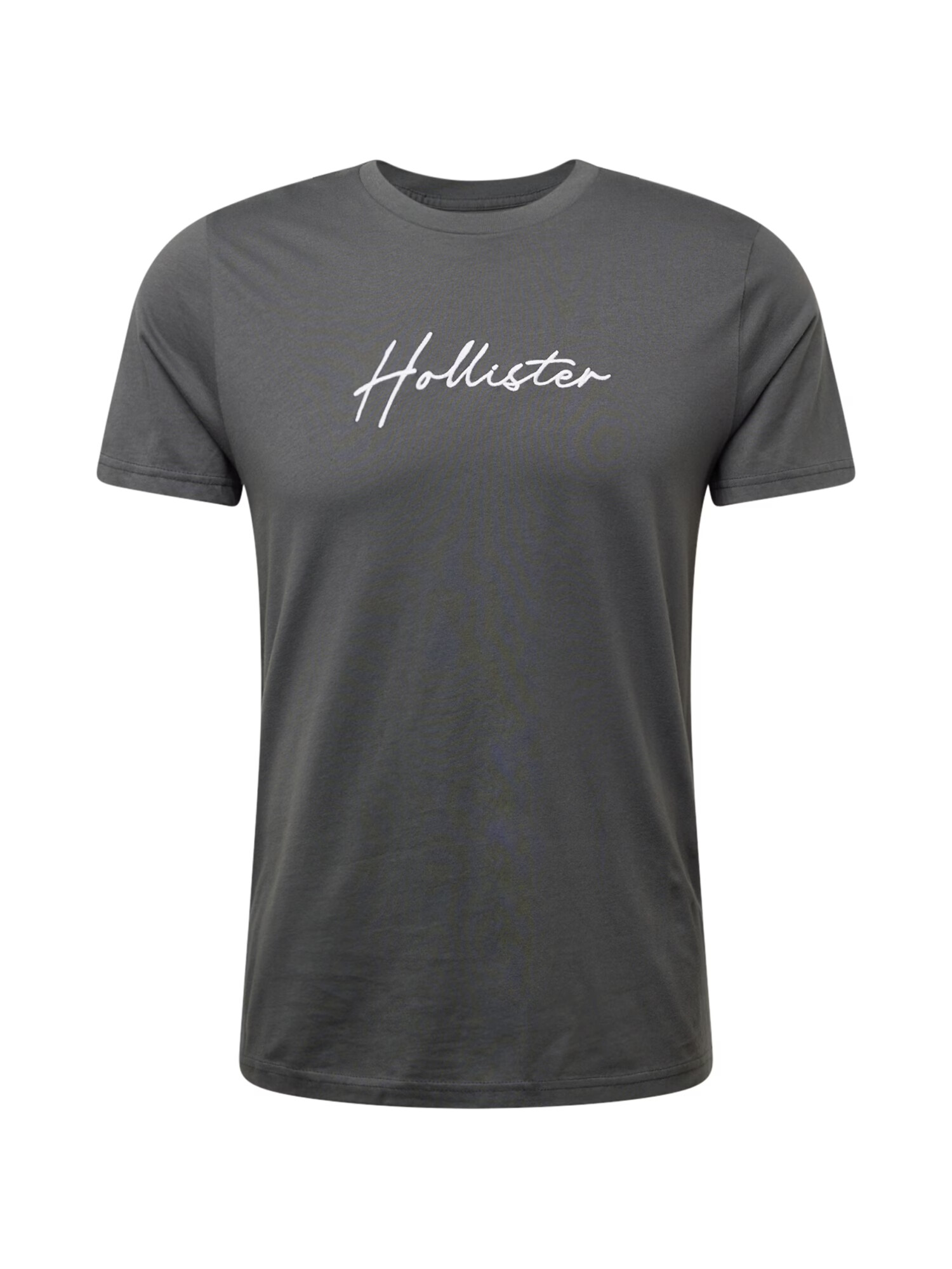 HOLLISTER Tricou gri închis / alb - Pled.ro