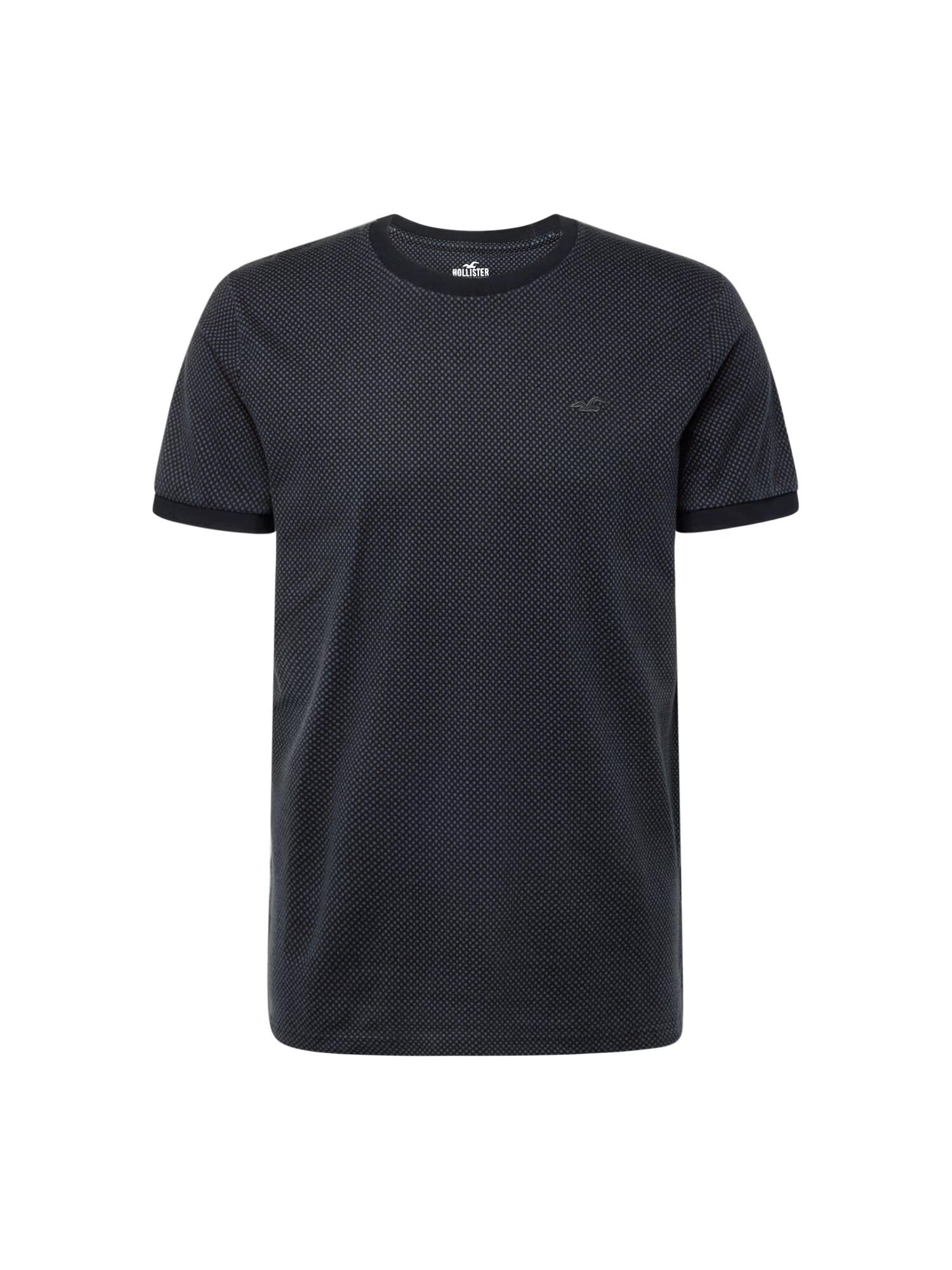 HOLLISTER Tricou gri / negru - Pled.ro