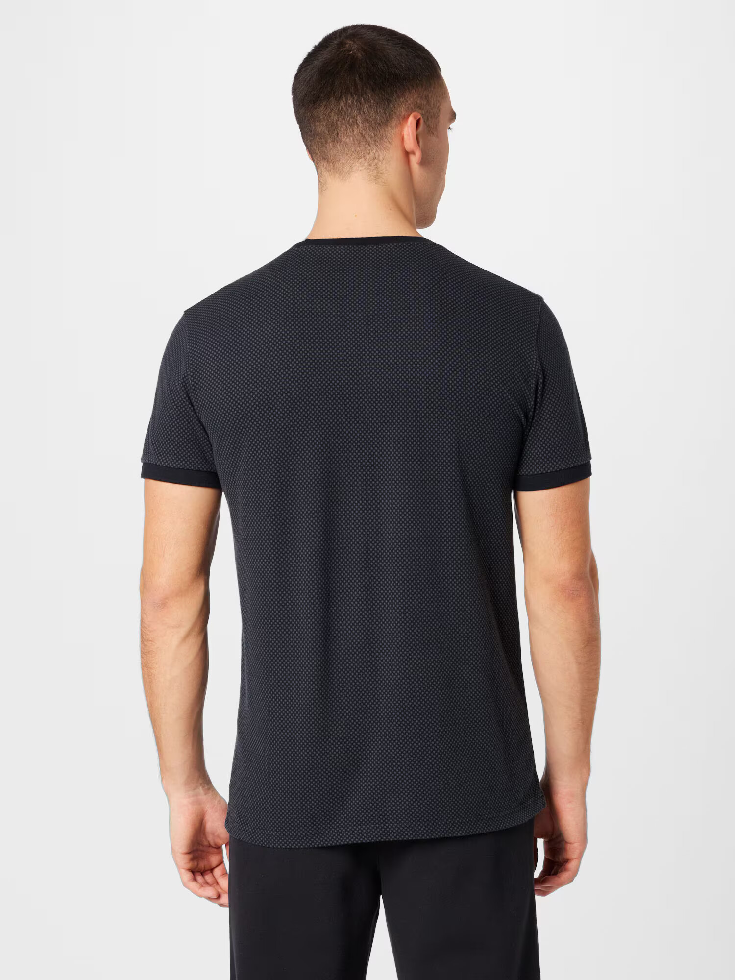 HOLLISTER Tricou gri / negru - Pled.ro