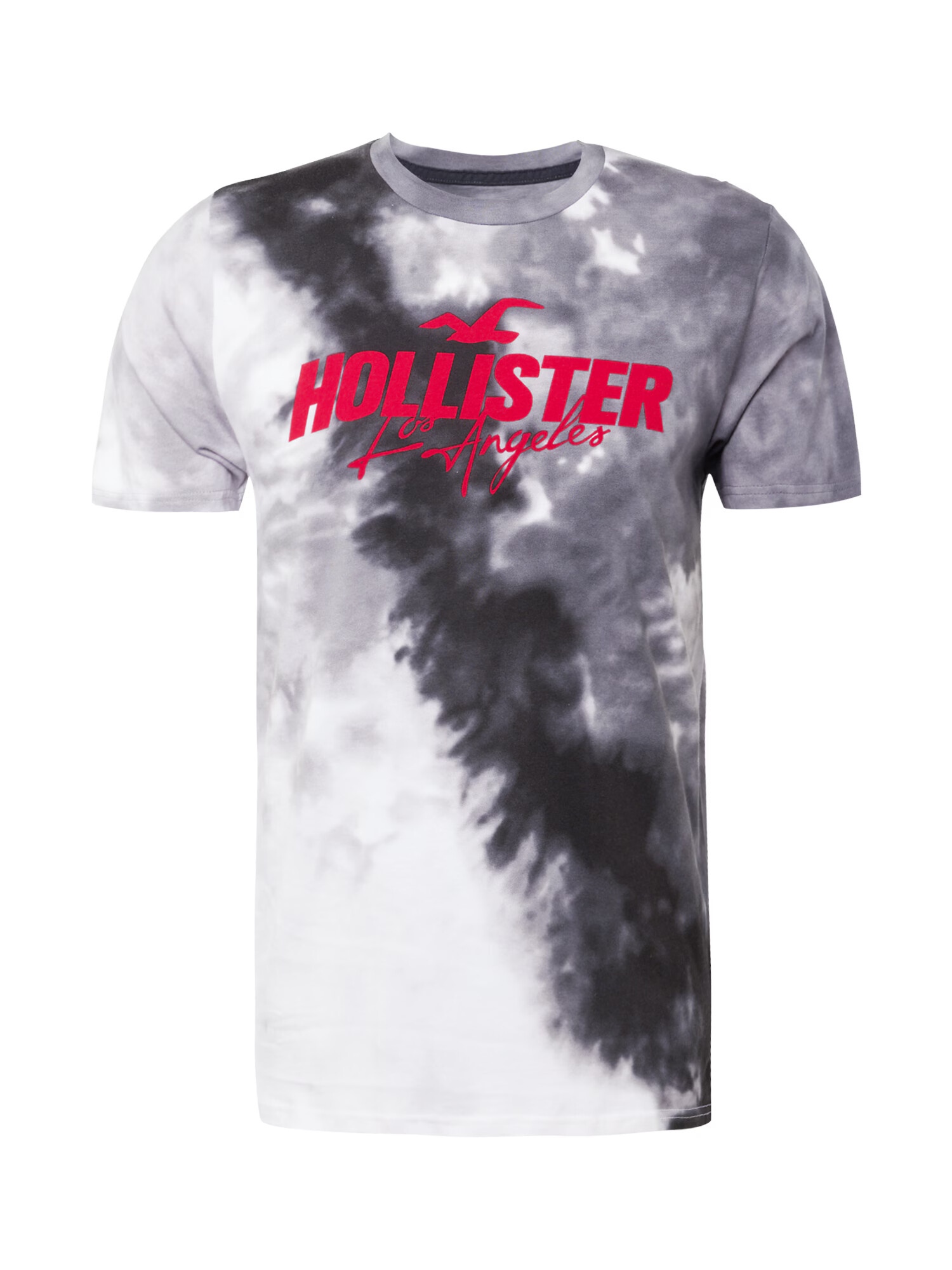 HOLLISTER Tricou gri / roșu - Pled.ro