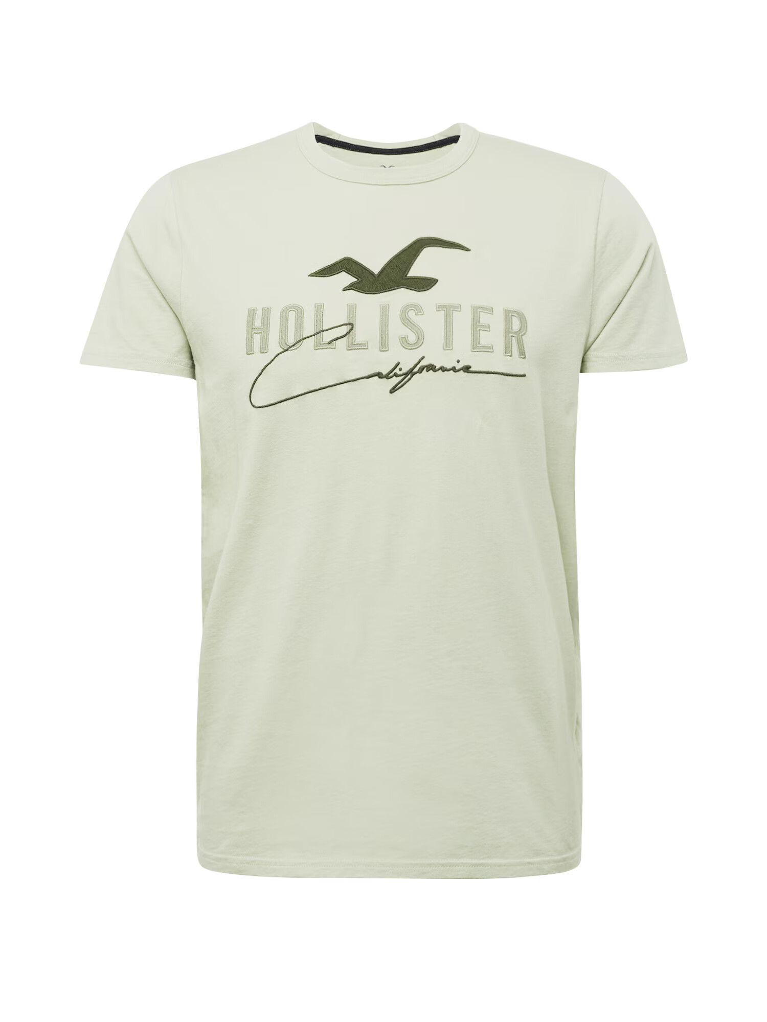 HOLLISTER Tricou kaki / verde pastel - Pled.ro