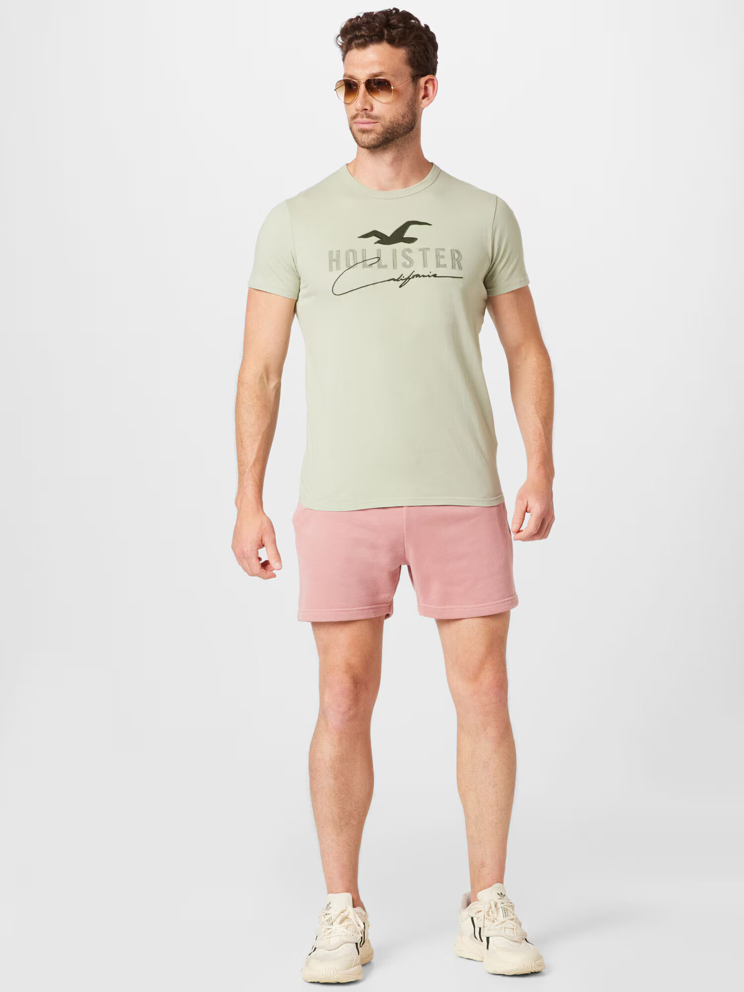 HOLLISTER Tricou kaki / verde pastel - Pled.ro