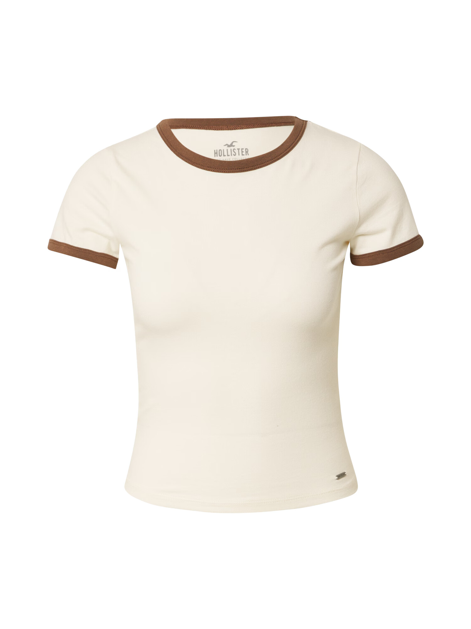 HOLLISTER Tricou maro / alb - Pled.ro