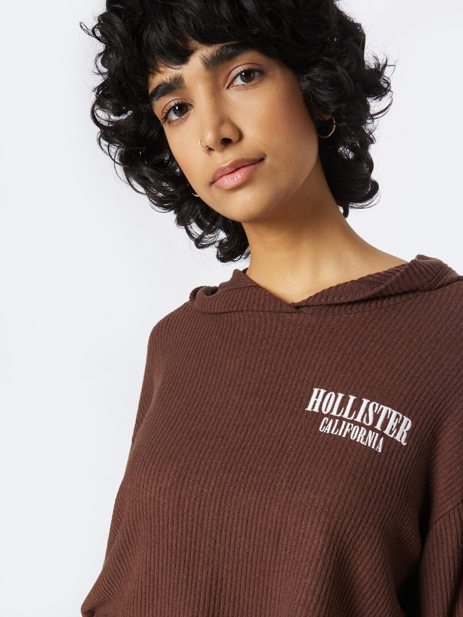 HOLLISTER Tricou maro / alb - Pled.ro