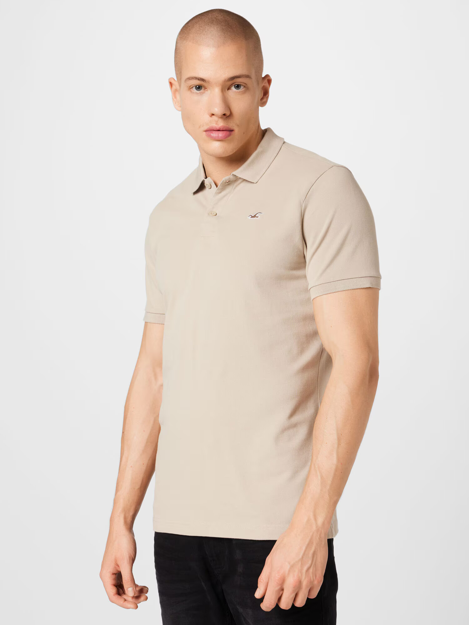 HOLLISTER Tricou maro cappuccino - Pled.ro